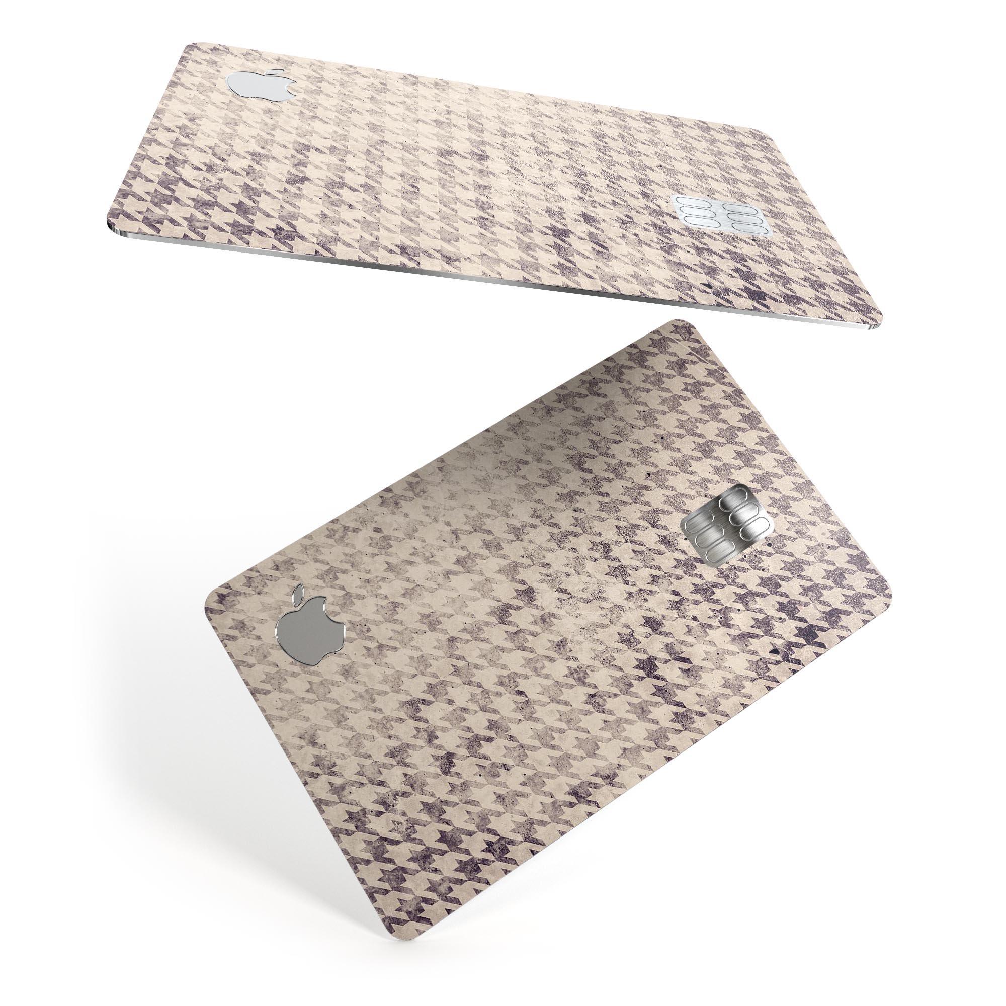 Faded Sharp Black and White Pattern decal for Apple Card, showcasing a stylish design with premium vinyl material.