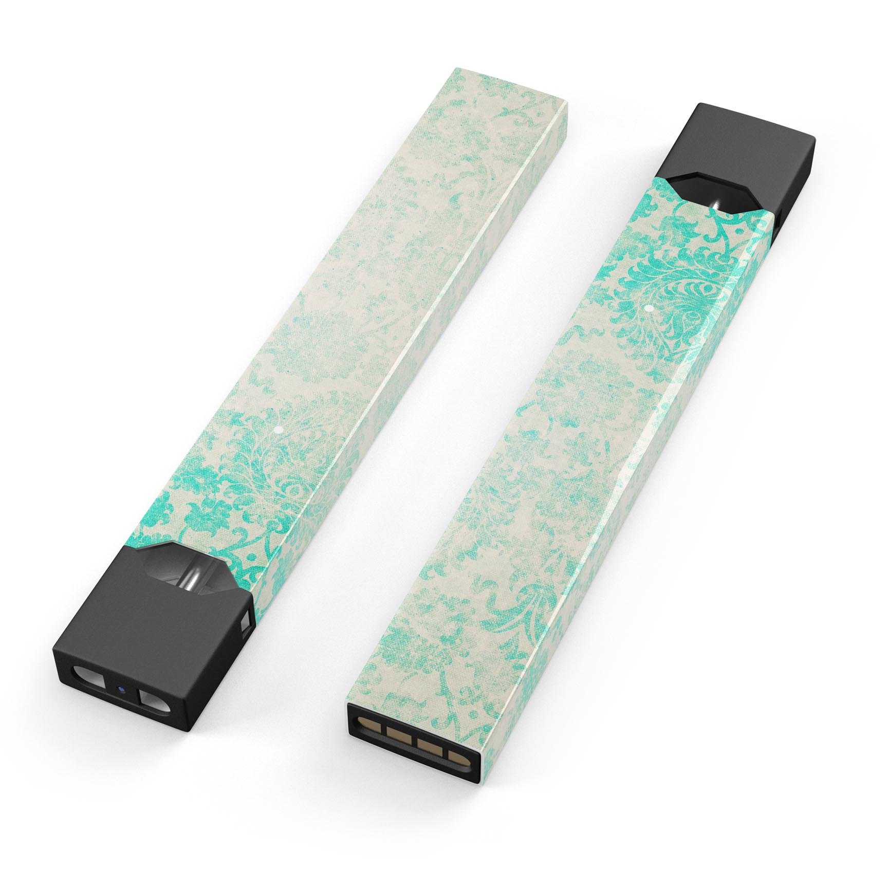Faded Teal Pattern skin-wrap for JUUL device, showcasing vibrant colors and sleek design.