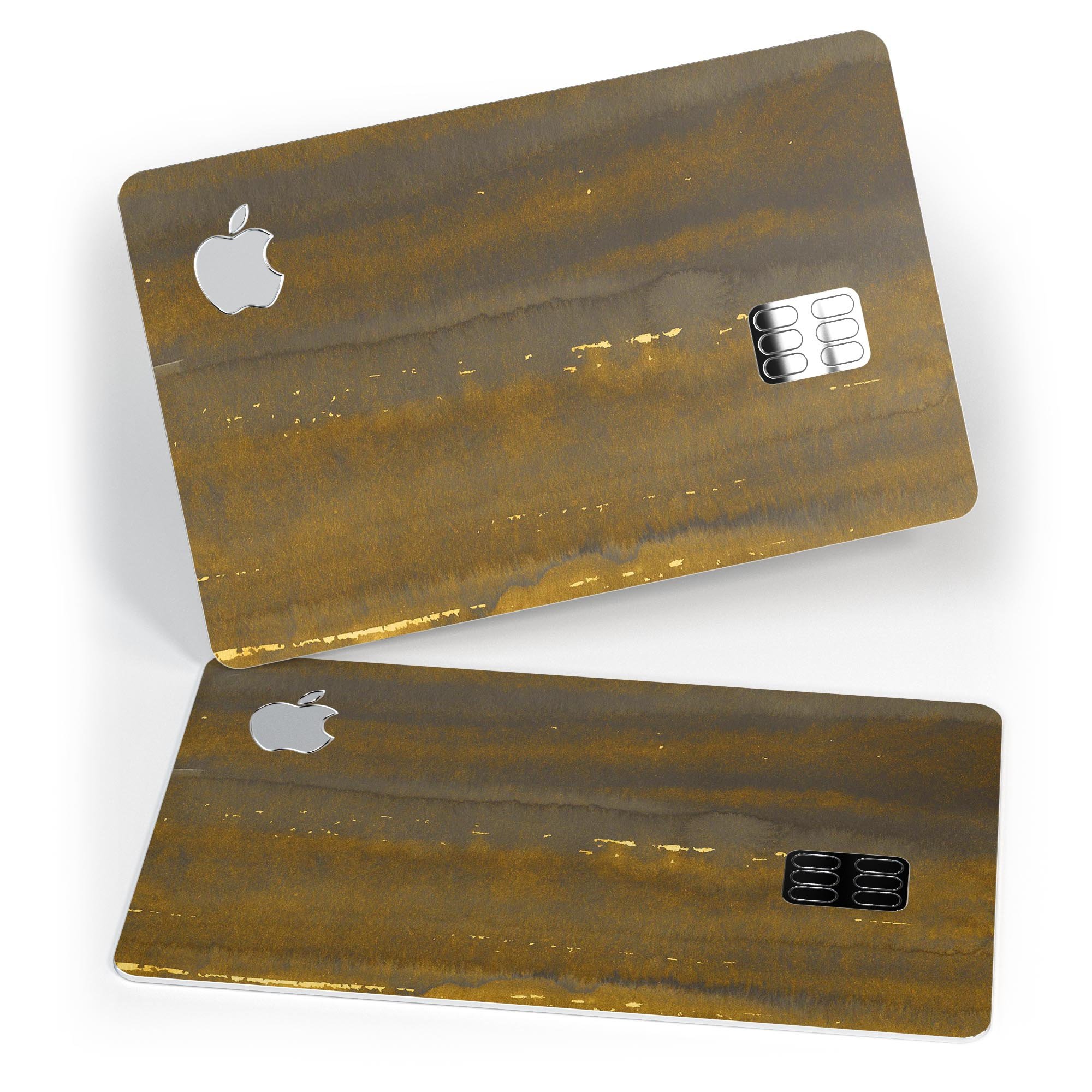 Fading Golden Fire Field decal skin for Apple Card, showcasing vibrant colors and premium vinyl material.