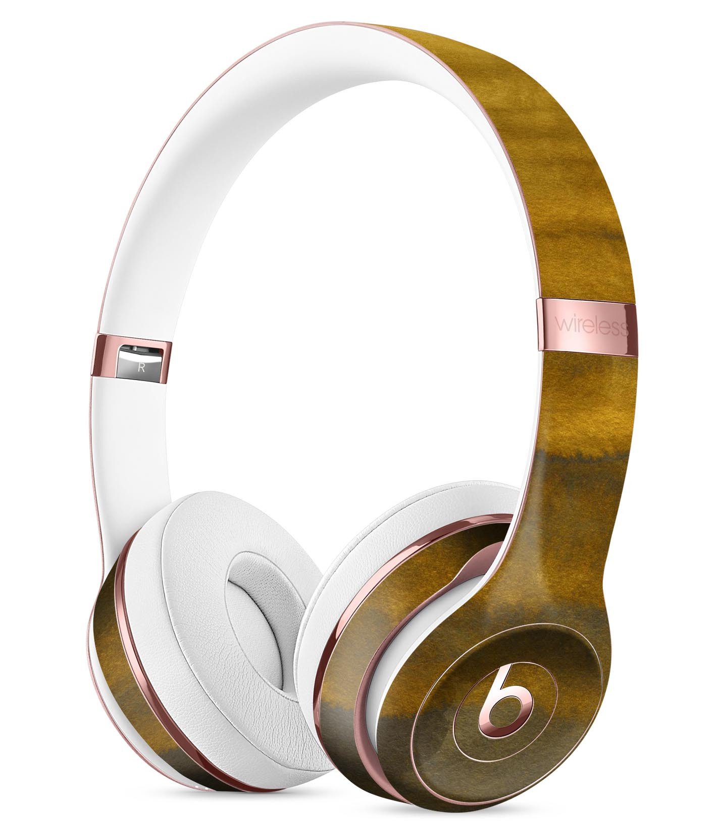 Fading Golden Ridges Full-Body Skin Kit for Beats by Dre Solo 3, showcasing a stylish design with premium vinyl material.