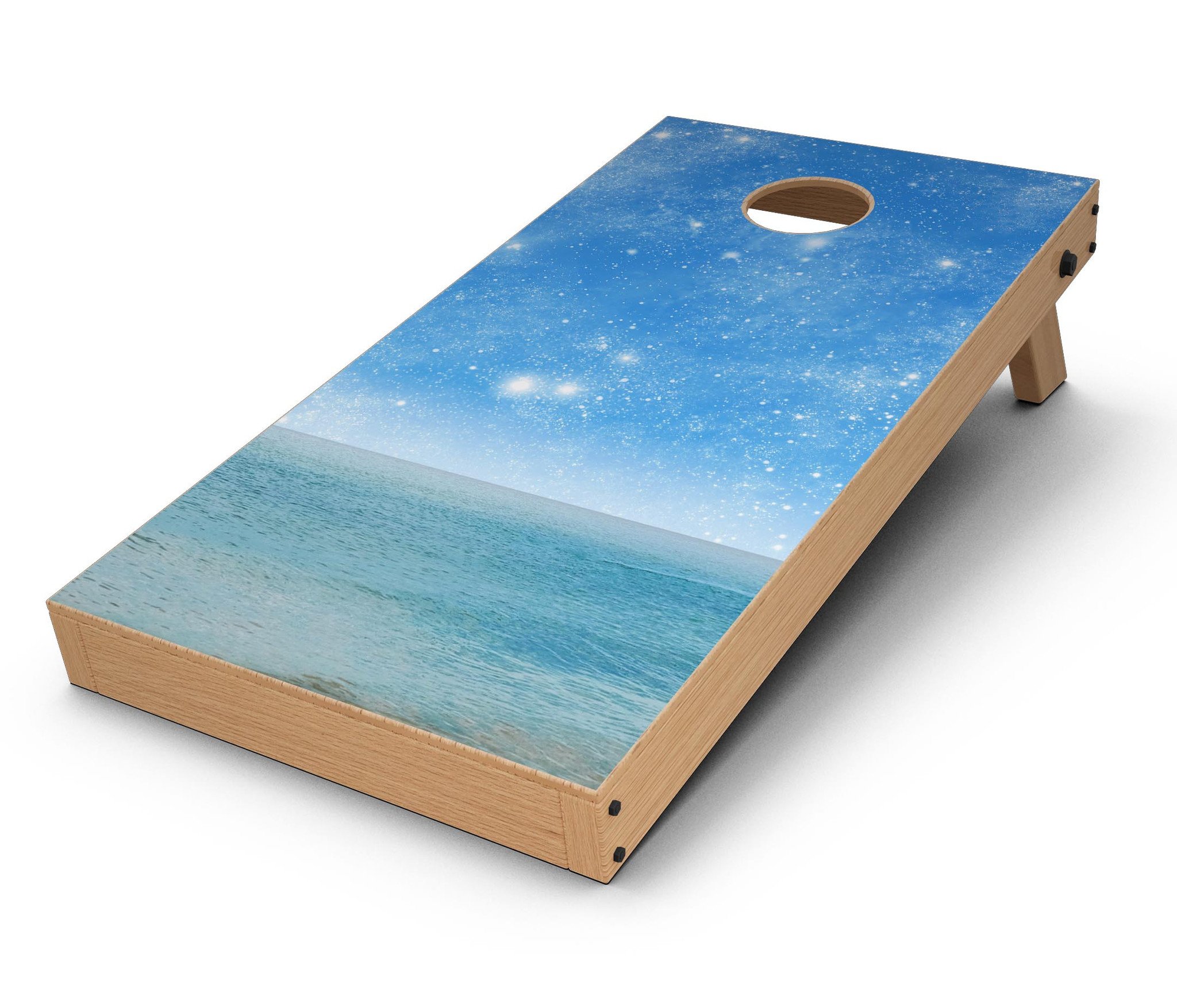 Fantasy Fantasea CornHole Board Skin Decal Kit featuring vibrant colors and intricate designs for custom Cornhole boards.