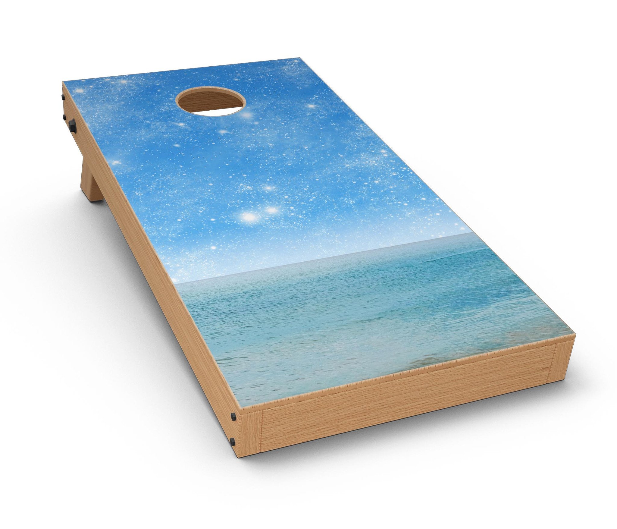 Fantasy Fantasea CornHole Board Skin Decal Kit featuring vibrant colors and intricate designs for custom Cornhole boards.