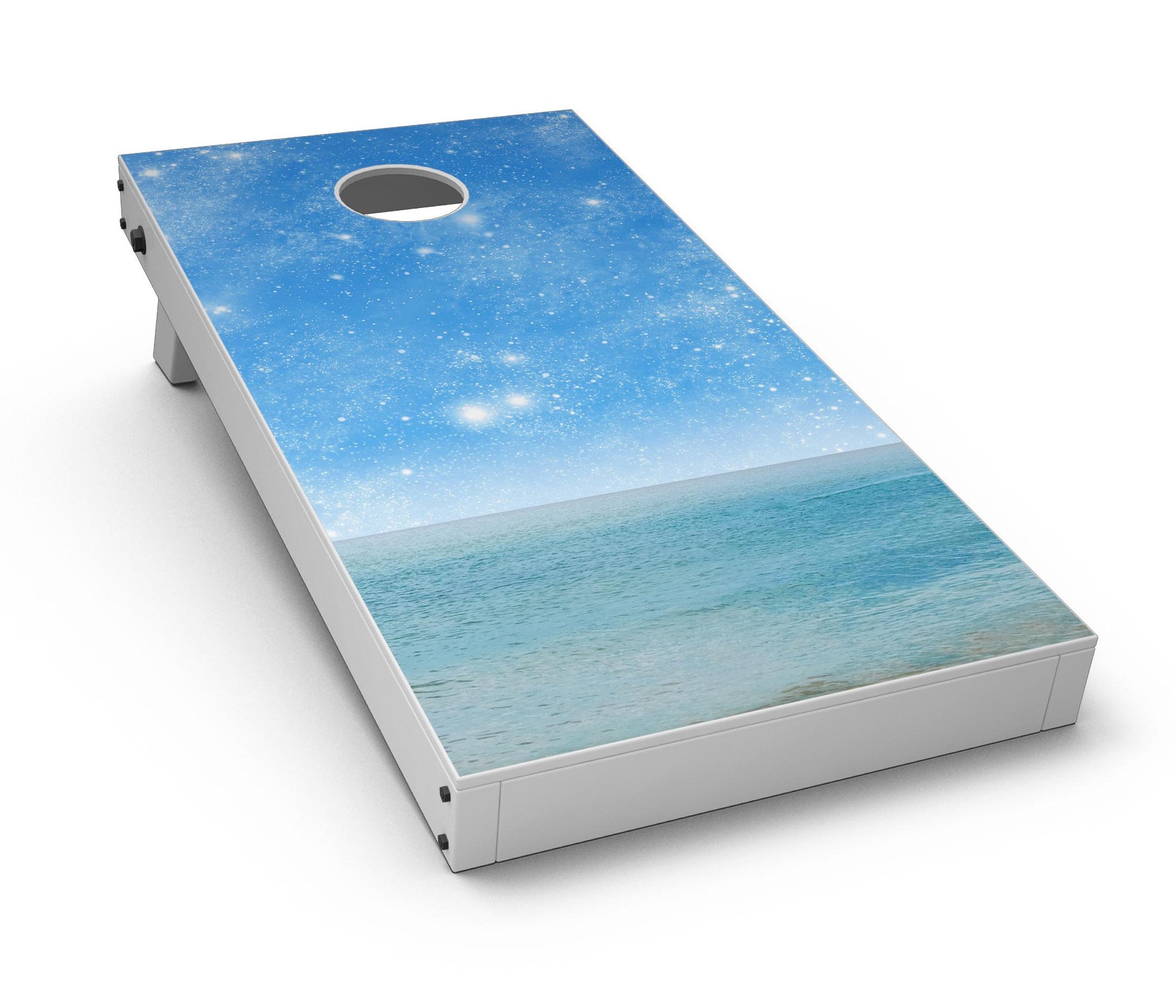 Fantasy Fantasea CornHole Board Skin Decal Kit featuring vibrant colors and intricate designs for custom Cornhole boards.