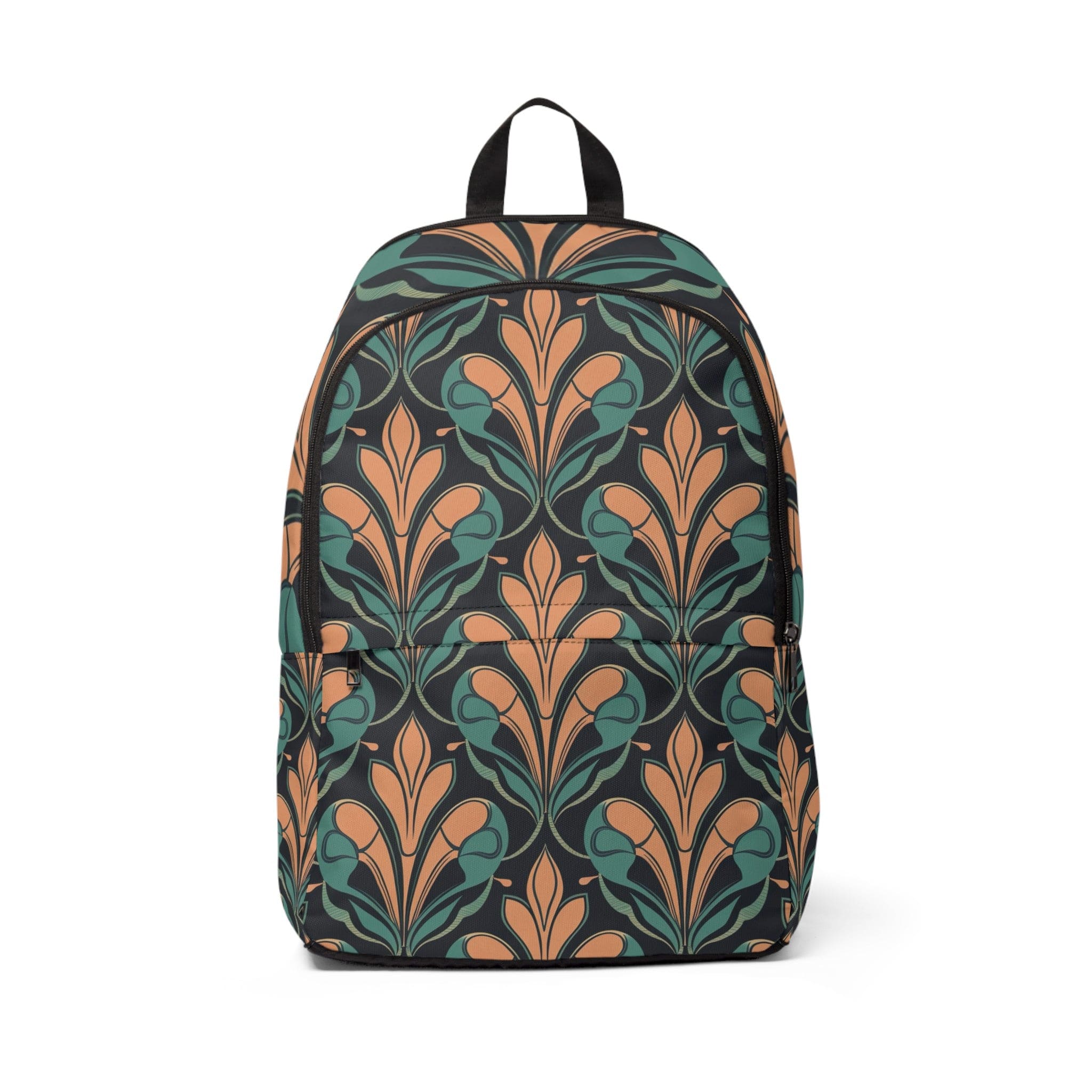 Fashion Backpack featuring a waterproof retro vintage print, crafted from soft nylon with adjustable straps.