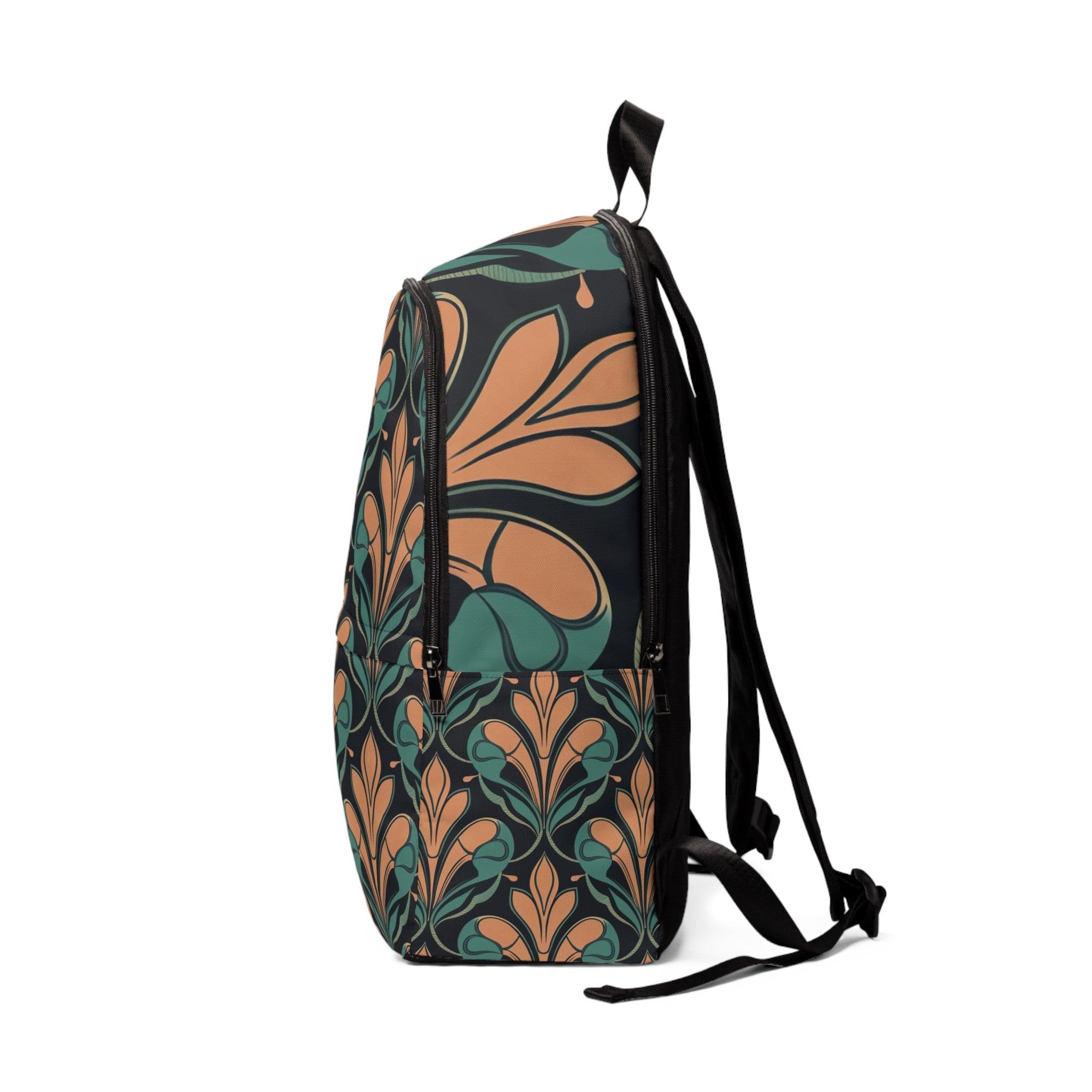 Fashion Backpack featuring a waterproof retro vintage print, crafted from soft nylon with adjustable straps.