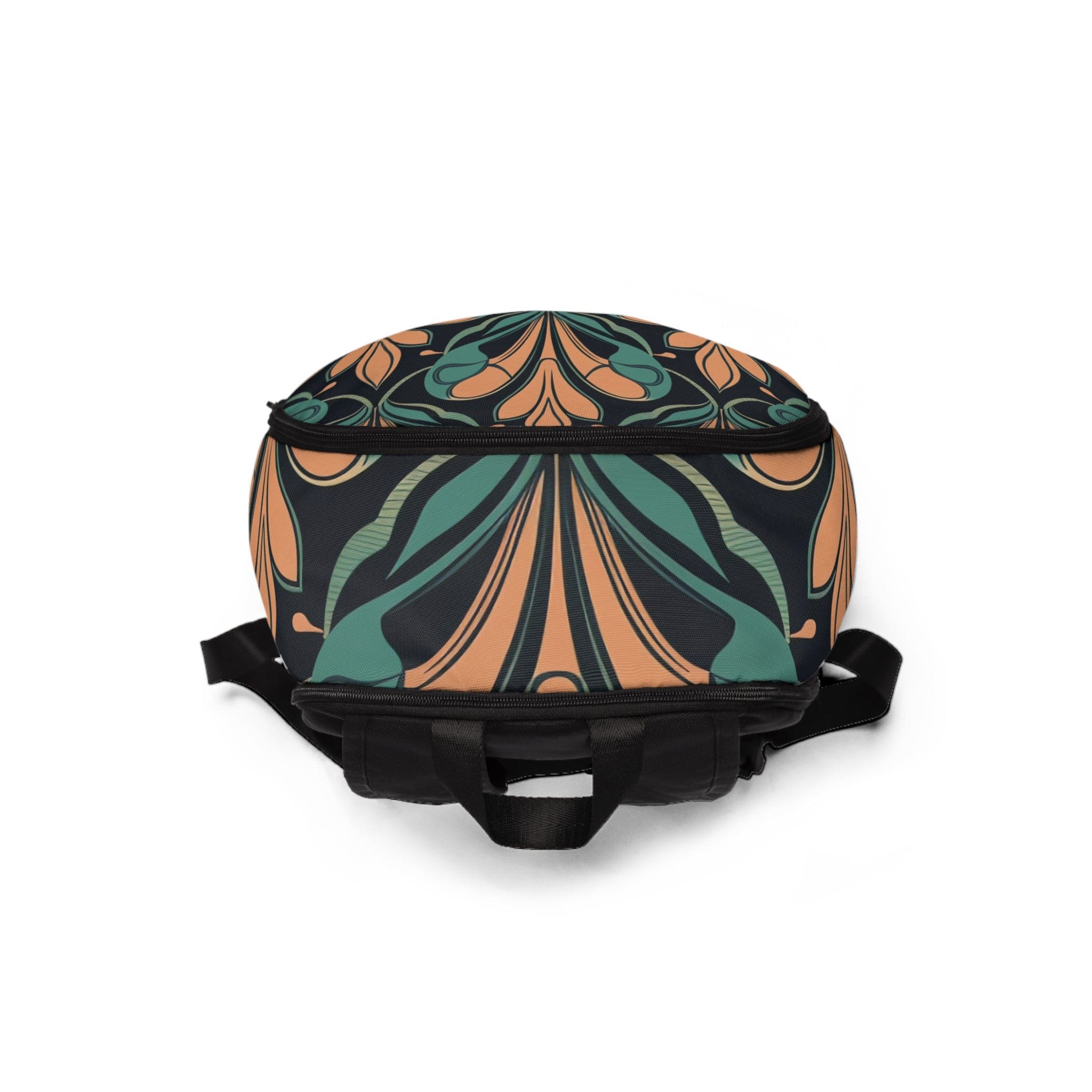 Fashion Backpack featuring a waterproof retro vintage print, crafted from soft nylon with adjustable straps.