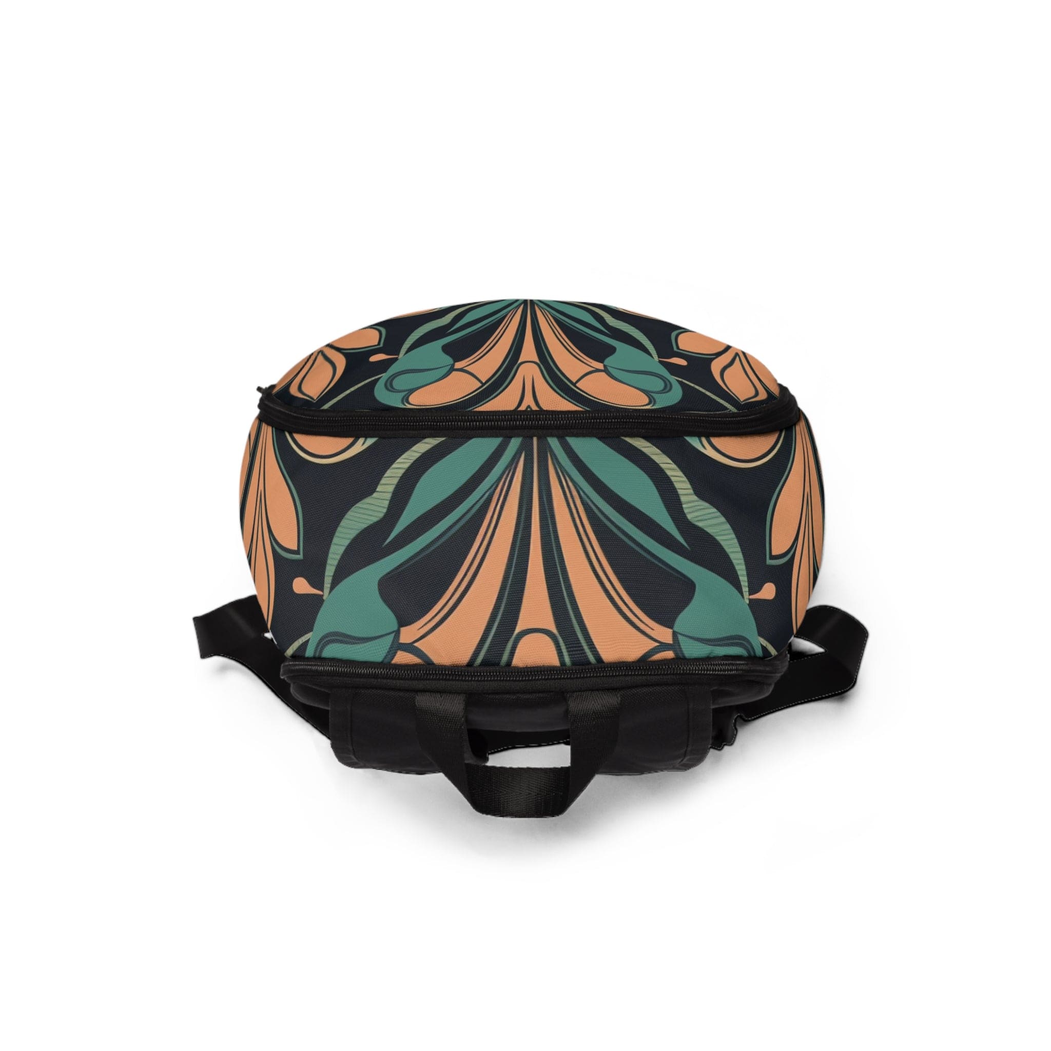 Fashion Backpack featuring a waterproof retro vintage print, crafted from soft nylon with adjustable straps.