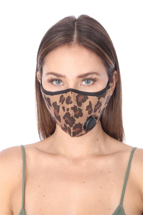 Fashion Mask O/TY002 featuring an animal print design, made from breathable cotton with adjustable straps for a snug fit.