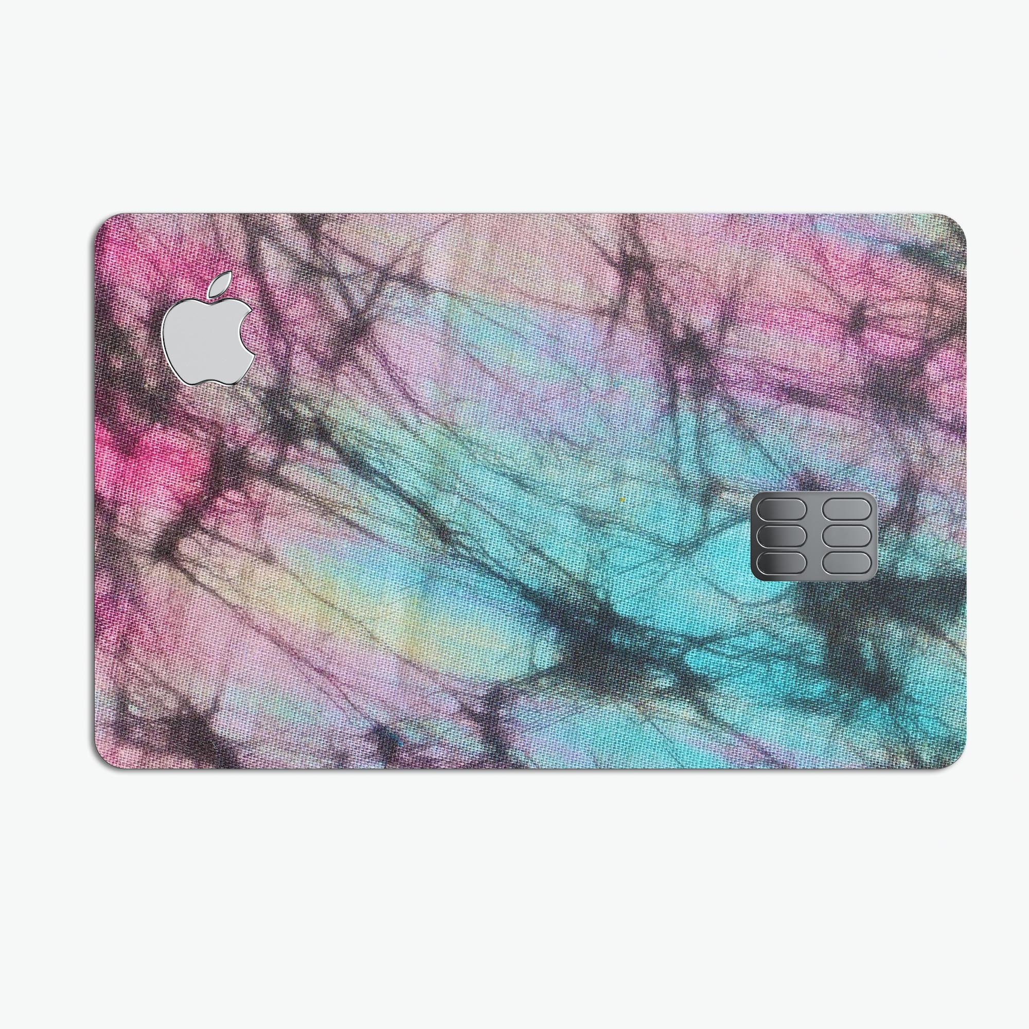 Fibrous Watercolor skin kit for Apple Card, showcasing premium vinyl design and finishes.