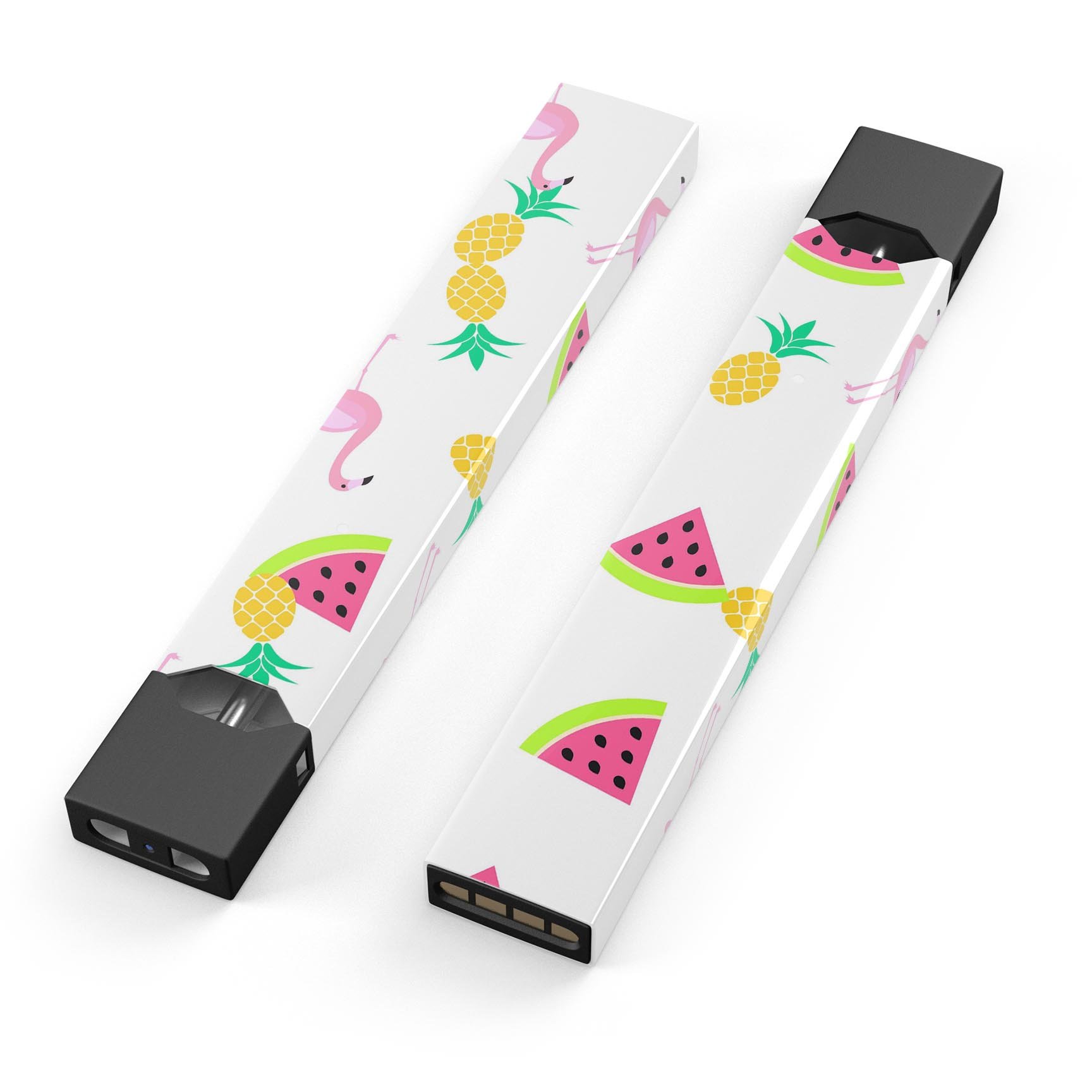 Flaminos Fun and Fruit premium decal skin-wrap sticker for JUUL device, showcasing vibrant colors and precise cut.