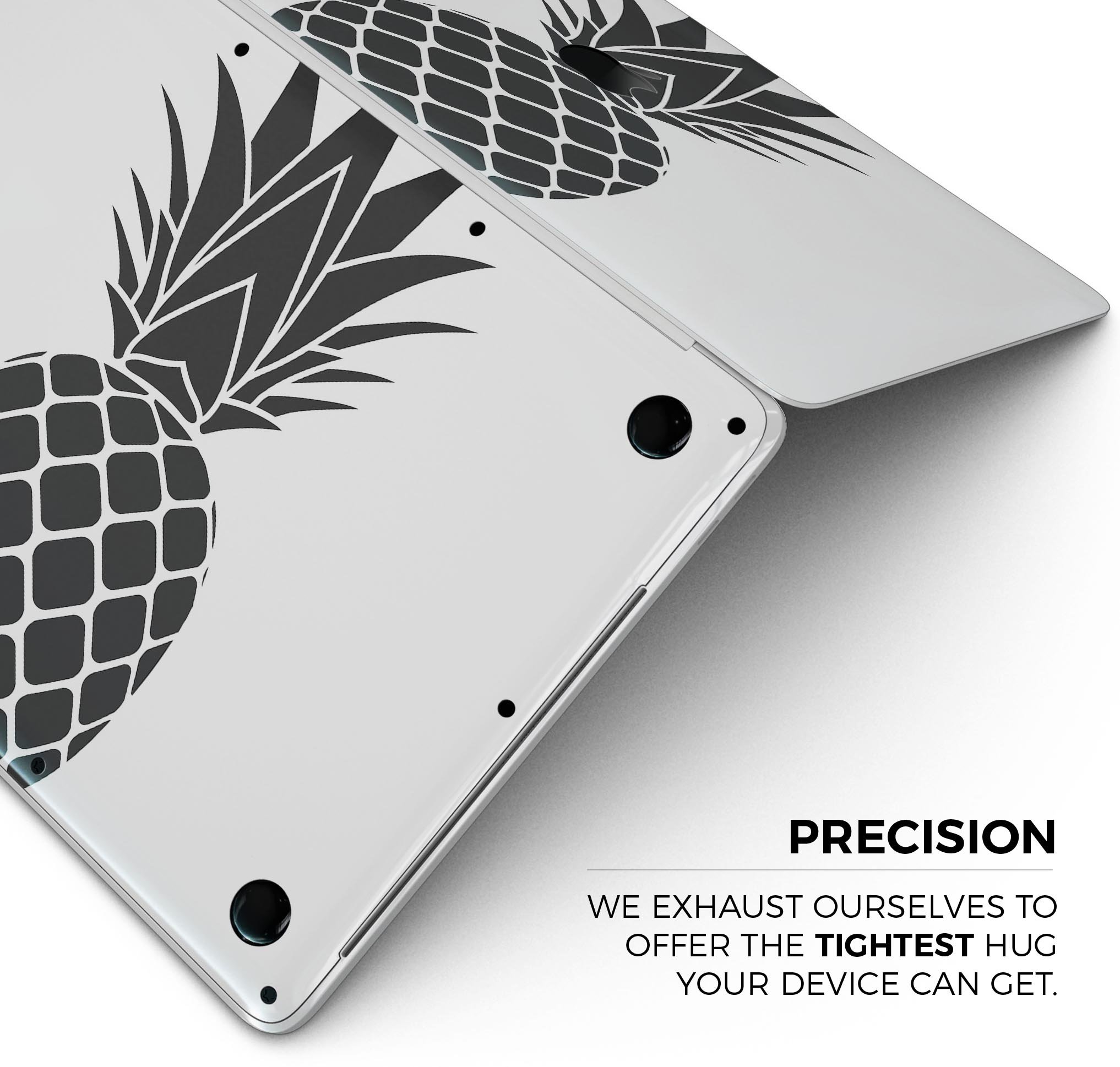 Flat Pineapple skin decal wrap kit for Apple MacBook, showcasing vibrant design and premium vinyl material.