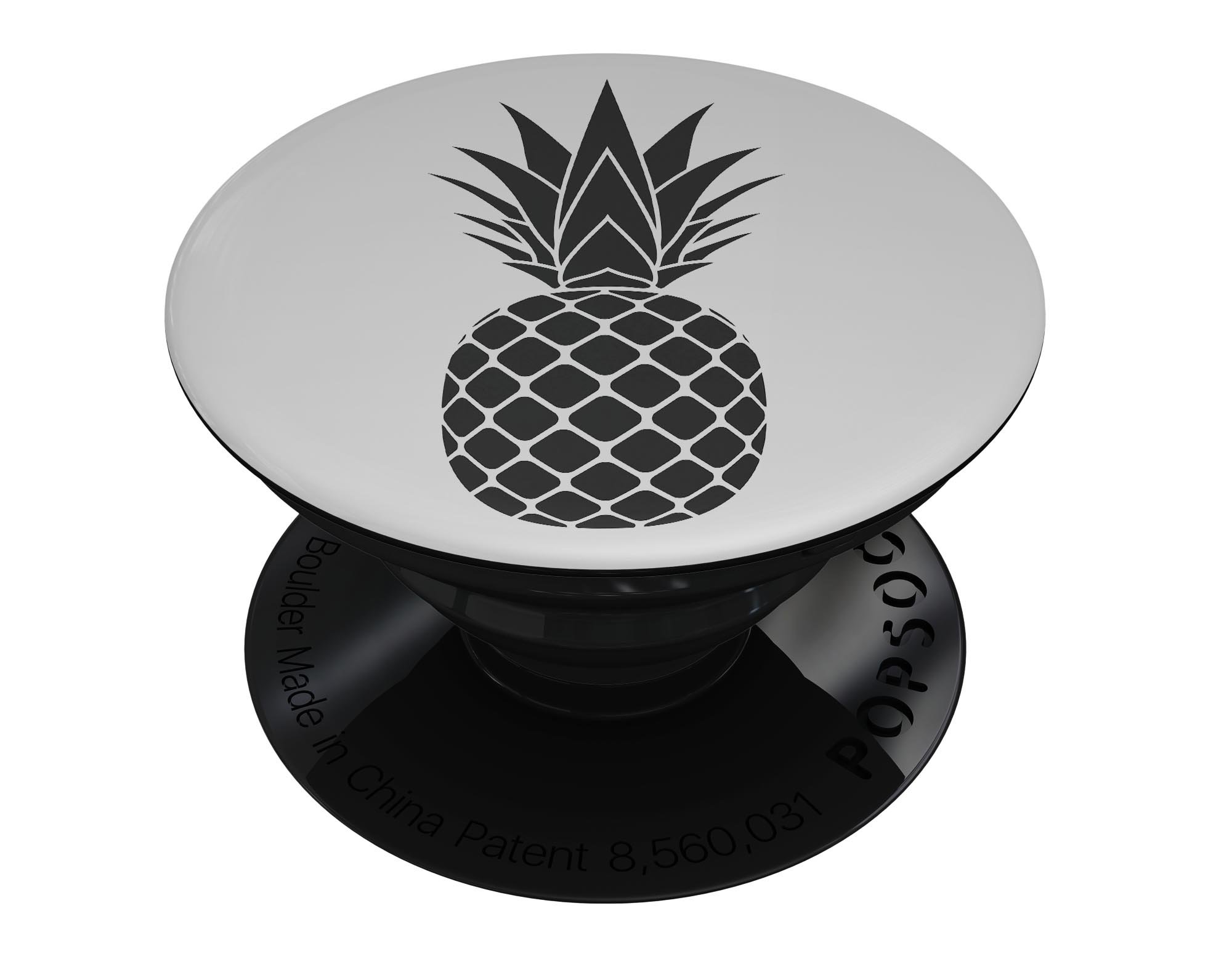 Flat Pineapple Skin Kit for PopSockets featuring vibrant pineapple design on premium vinyl material.