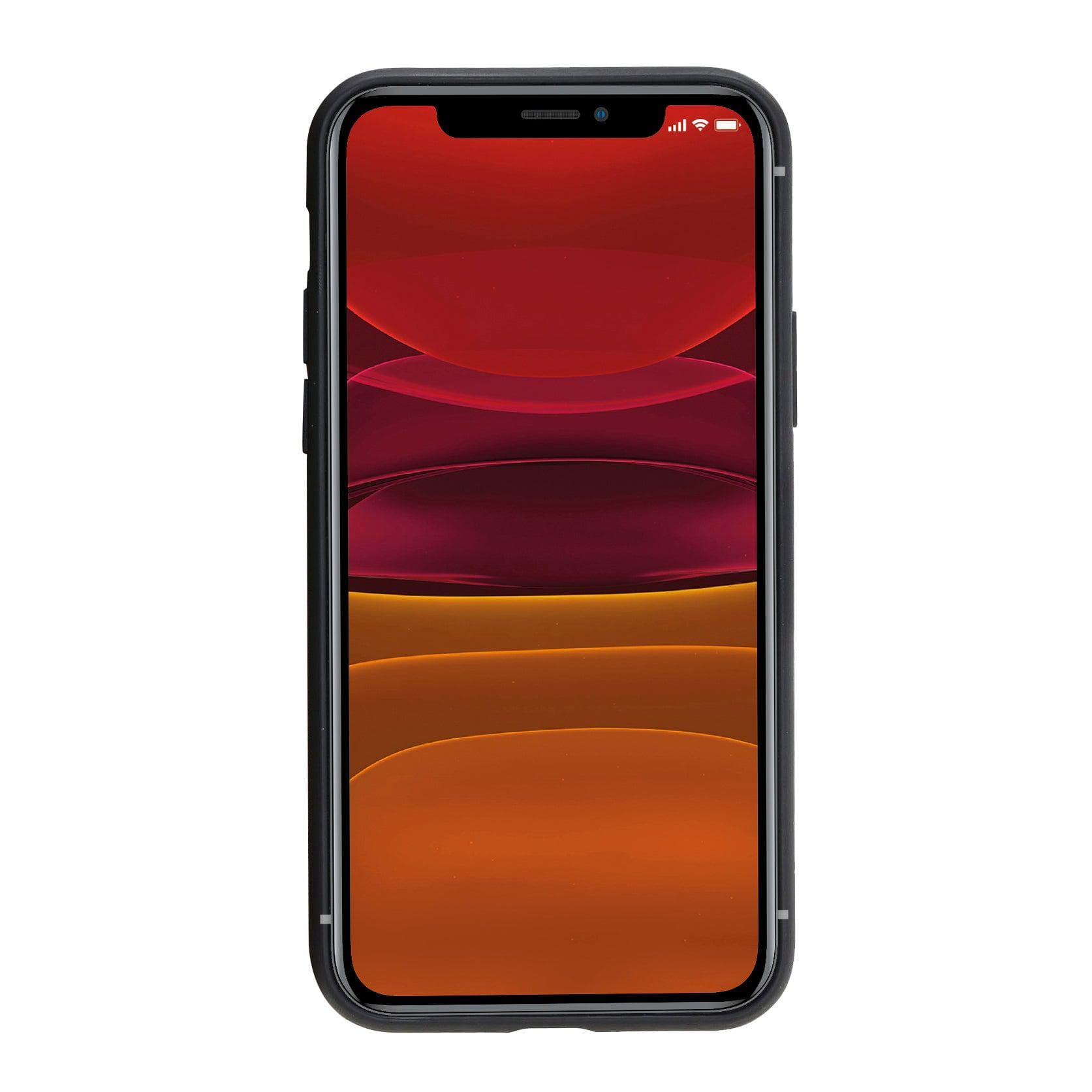 Flex Cover Leather Back Case for Apple iPhone 11 Series, showcasing its sleek design and premium leather material.