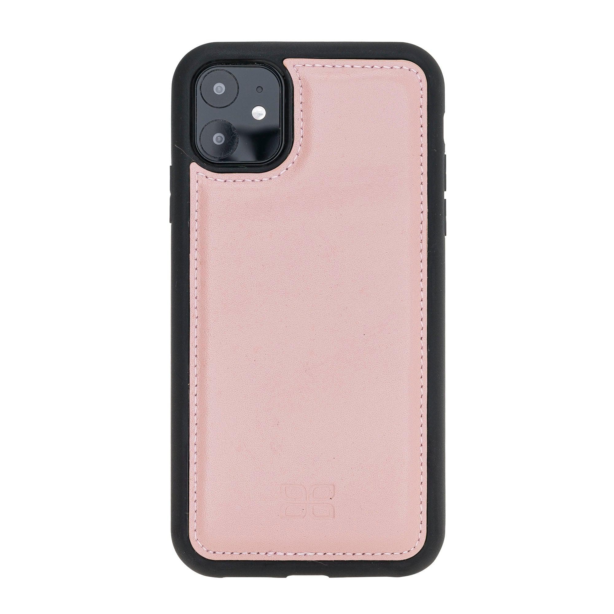 Flex Cover Leather Back Case for Apple iPhone 11 Series, showcasing its sleek design and premium leather material.