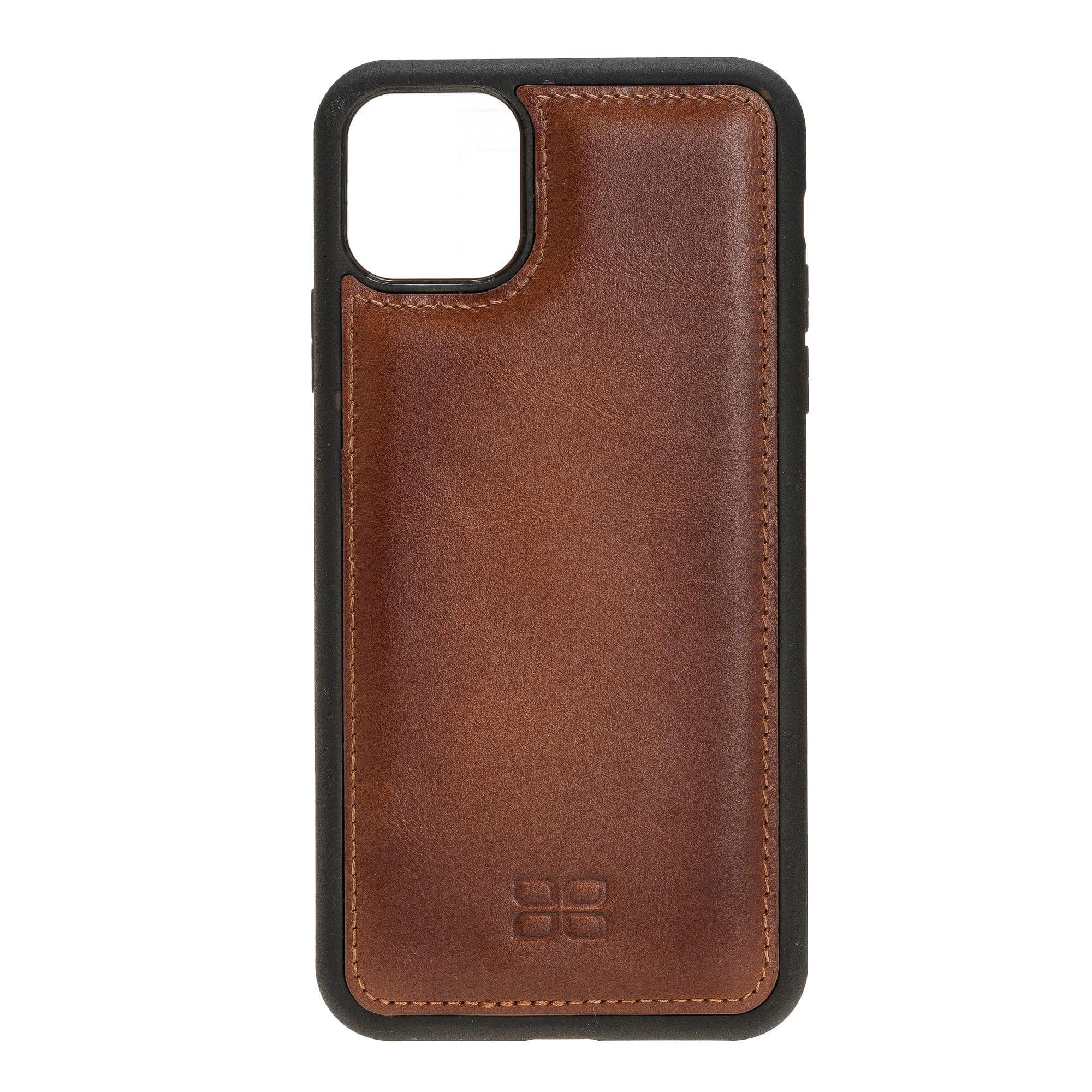 Flex Cover Leather Back Case for Apple iPhone 11 Series, showcasing its sleek design and premium leather material.