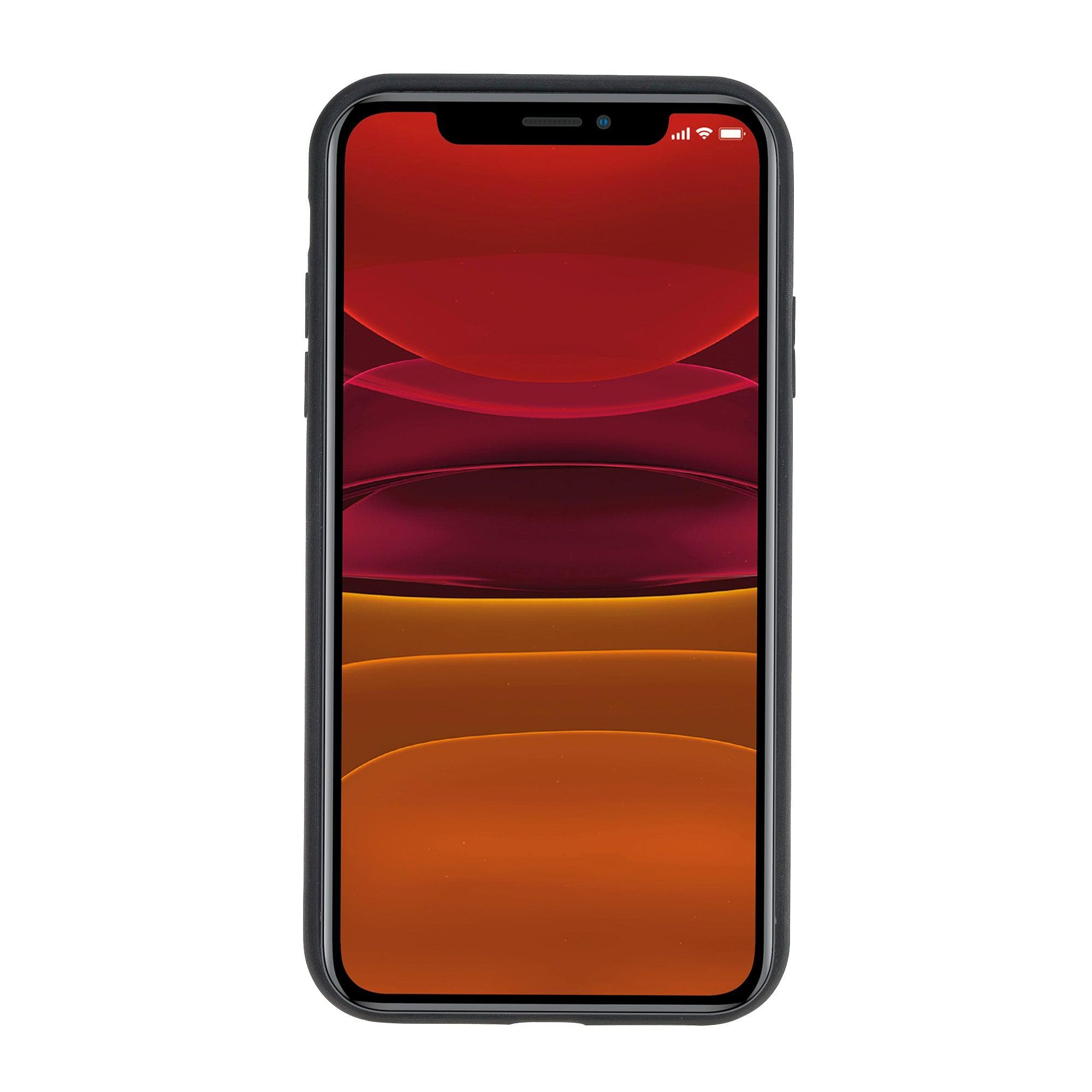 Flex Cover Leather Back Case for Apple iPhone 11 Series, showcasing its sleek design and premium leather material.