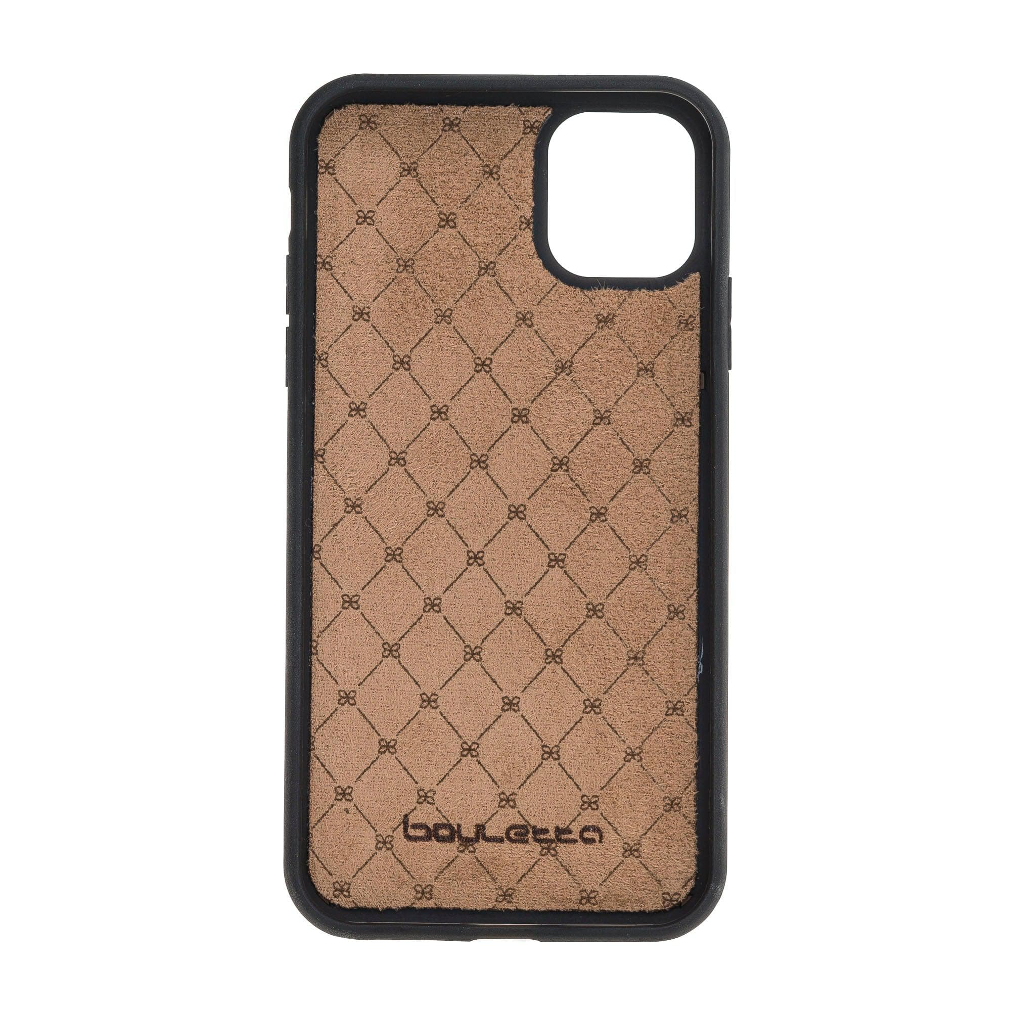 Flex Cover Leather Back Case for Apple iPhone 11 Series, showcasing its sleek design and premium leather material.