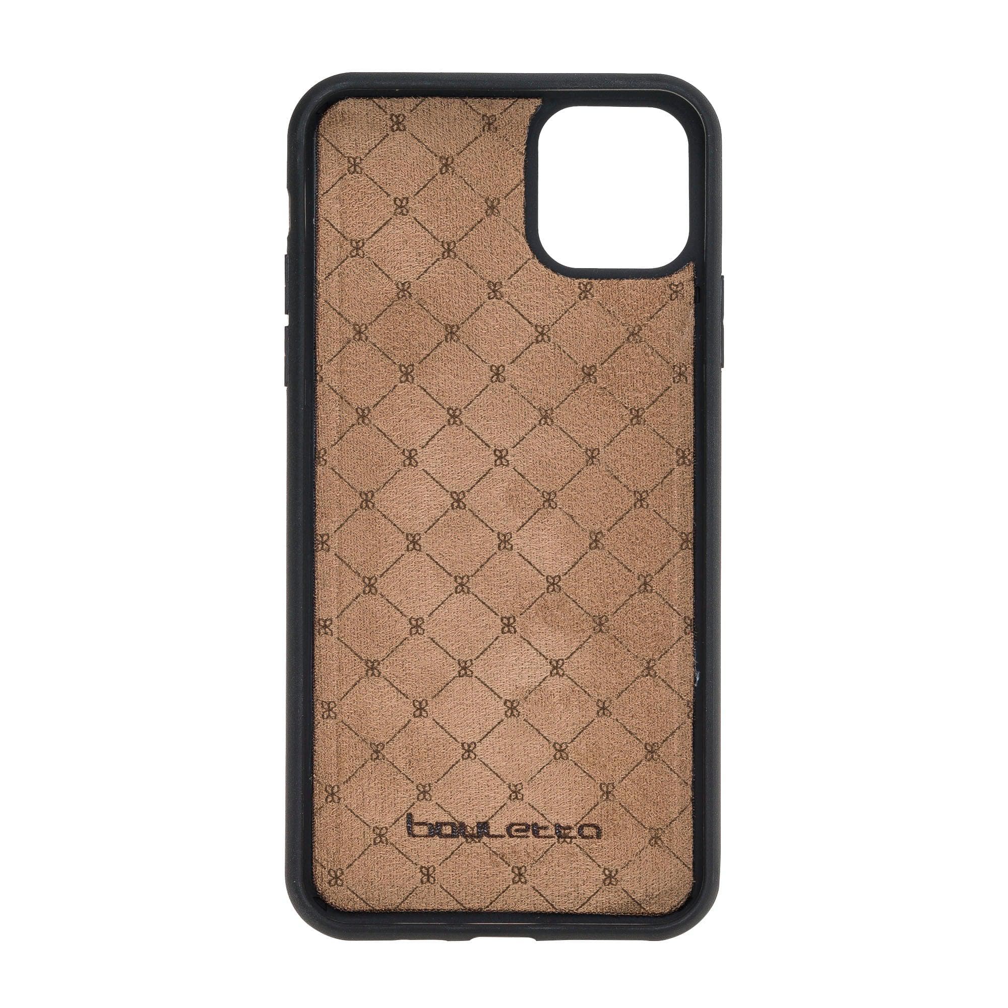 Flex Cover Leather Back Case for Apple iPhone 11 Series, showcasing its sleek design and premium leather material.