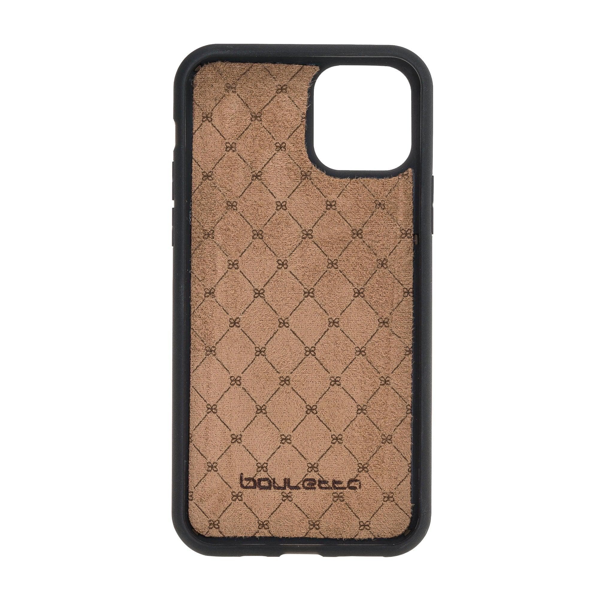 Flex Cover Leather Back Case for Apple iPhone 11 Series, showcasing its sleek design and premium leather material.