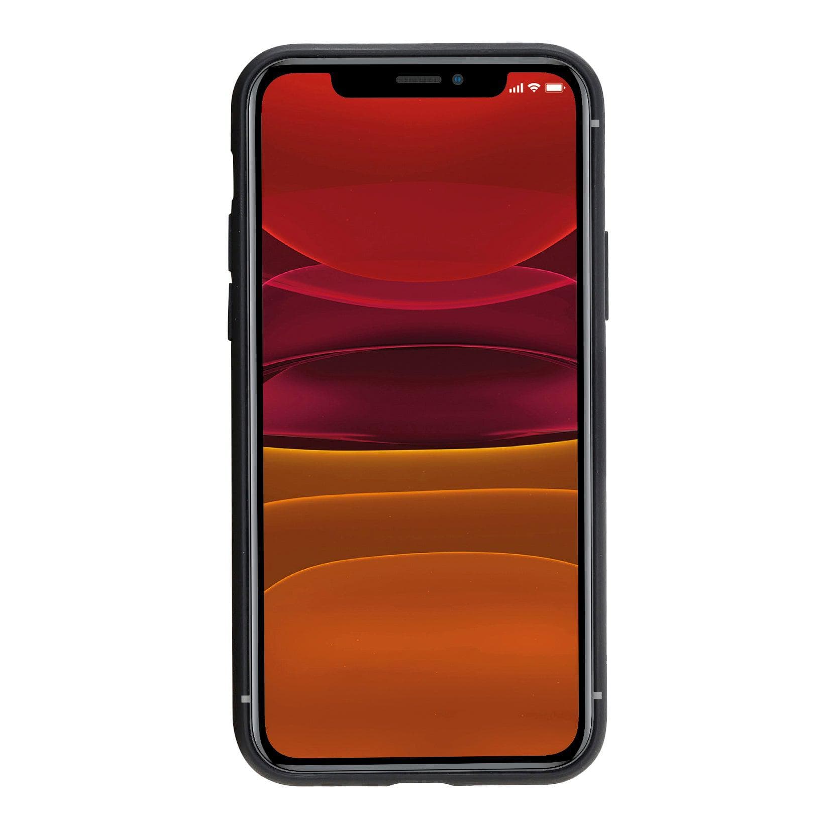 Flex Cover Leather Back Case for Apple iPhone 11 Series, showcasing its sleek design and premium leather material.