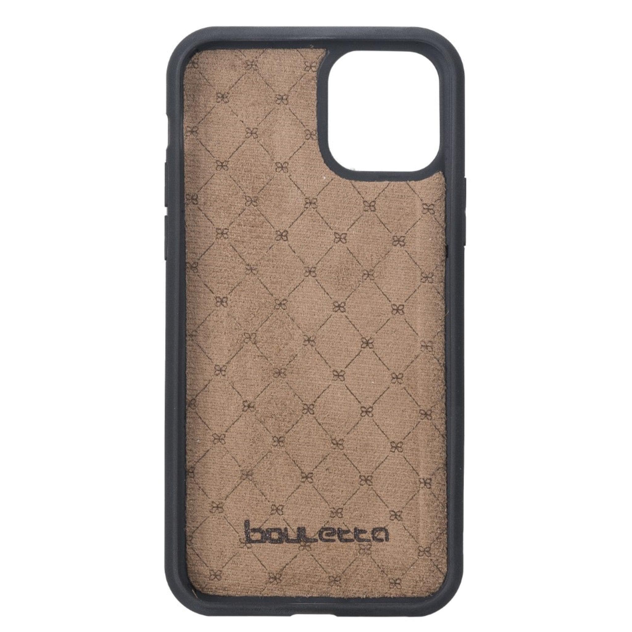 Flex Cover Leather Back Case for Apple iPhone 11 Series, showcasing its sleek design and premium leather material.