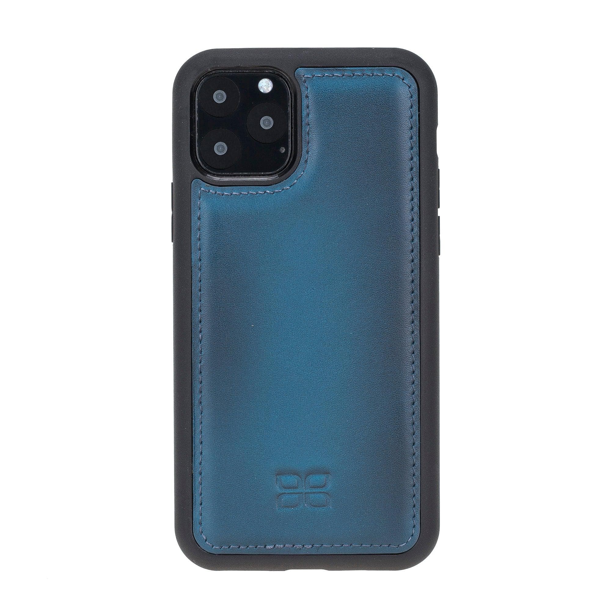 Flex Cover Leather Back Case for Apple iPhone 11 Series, showcasing its sleek design and premium leather material.