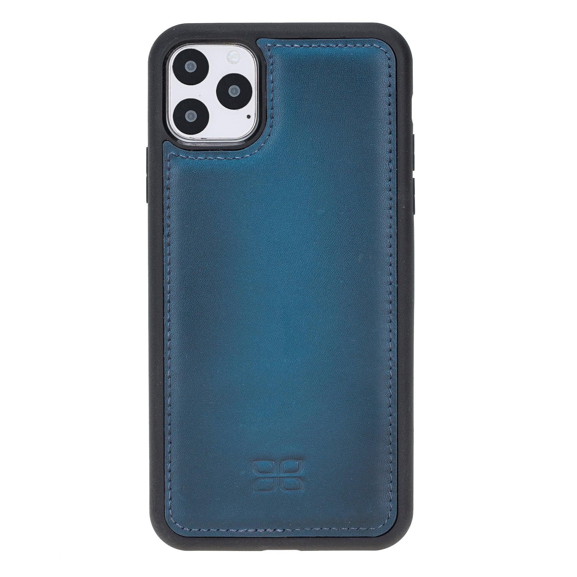 Flex Cover Leather Back Case for Apple iPhone 11 Series, showcasing its sleek design and premium leather material.