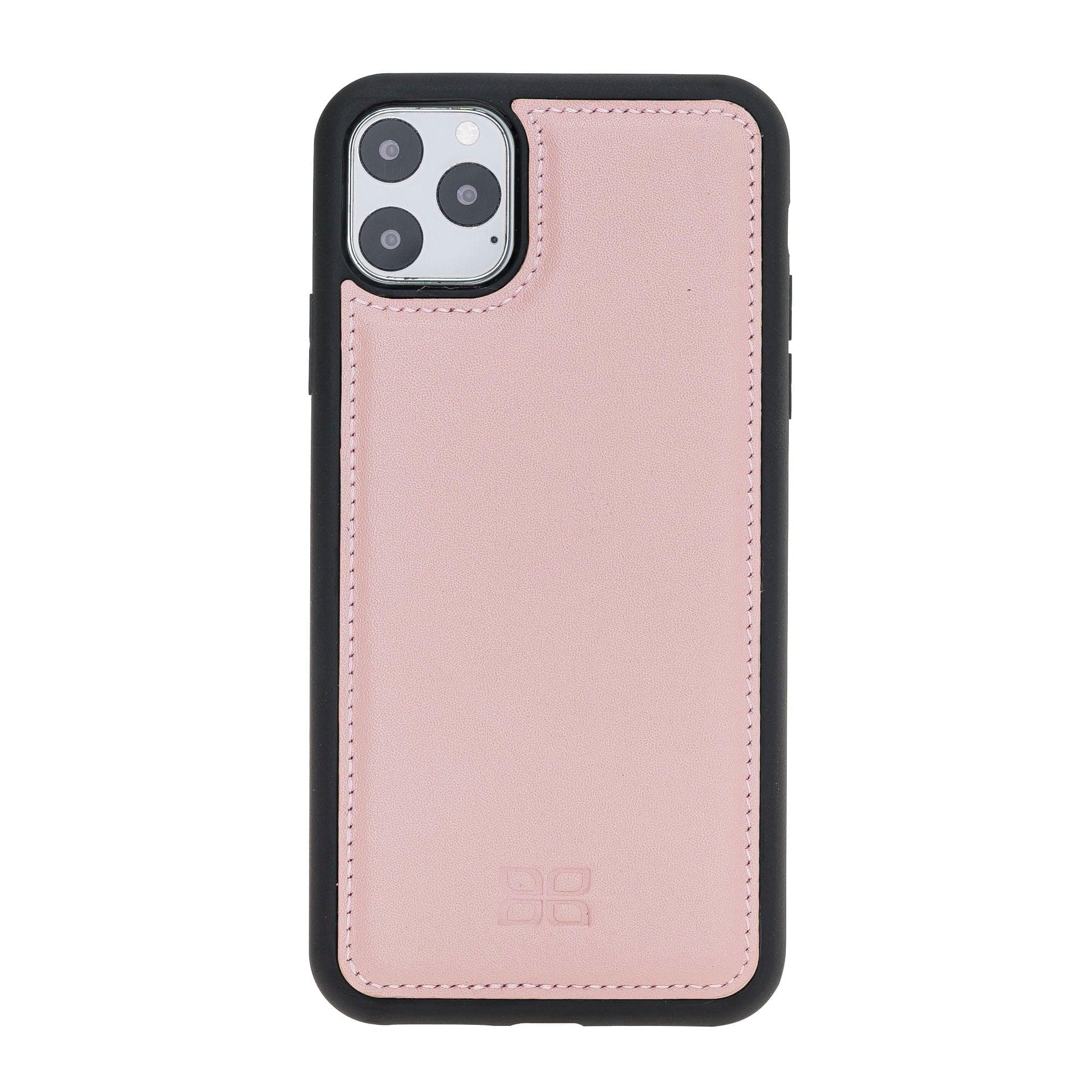 Flex Cover Leather Back Case for Apple iPhone 11 Series, showcasing its sleek design and premium leather material.