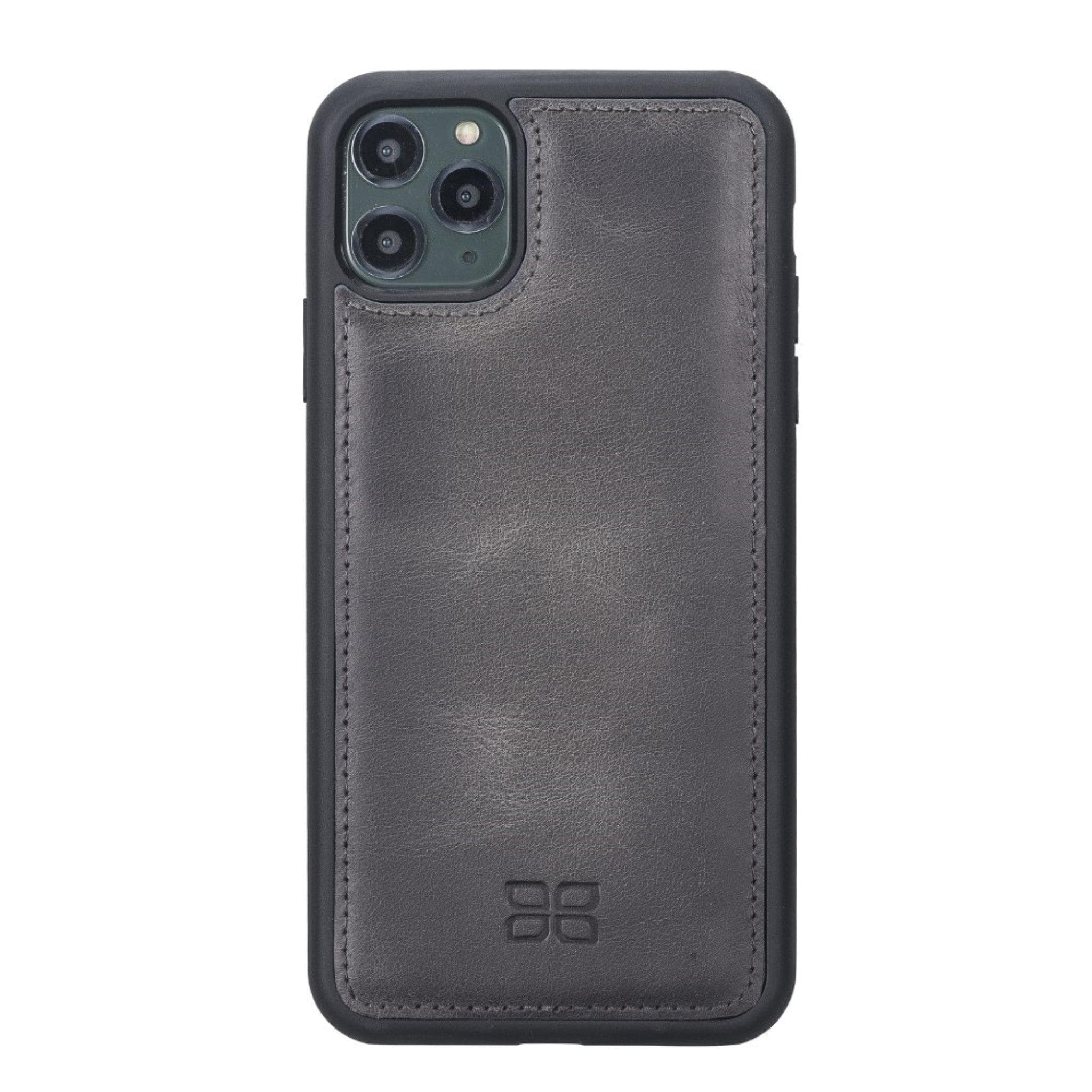 Flex Cover Leather Back Case for Apple iPhone 11 Series, showcasing its sleek design and premium leather material.