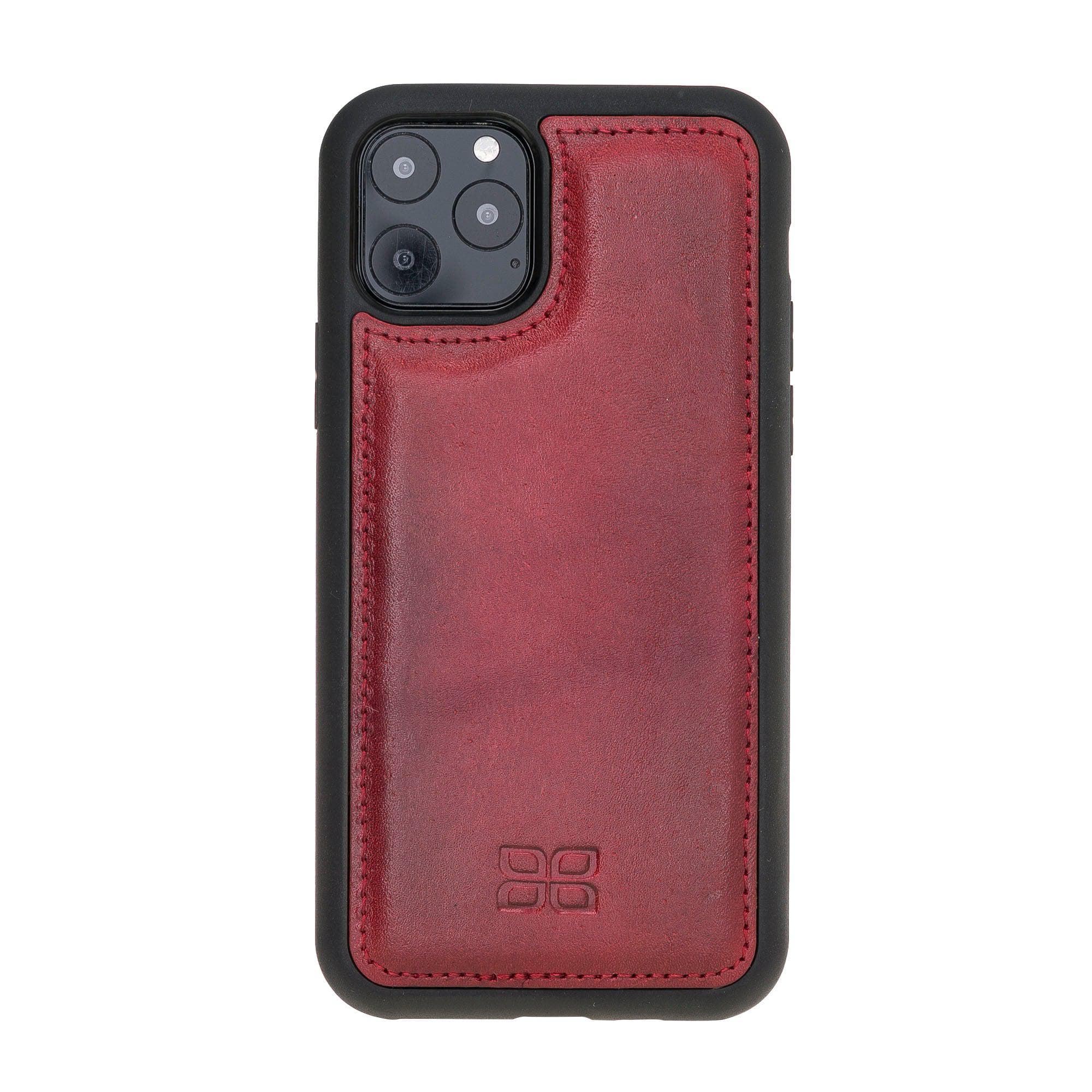 Flex Cover Leather Back Case for Apple iPhone 11 Series, showcasing its sleek design and premium leather material.