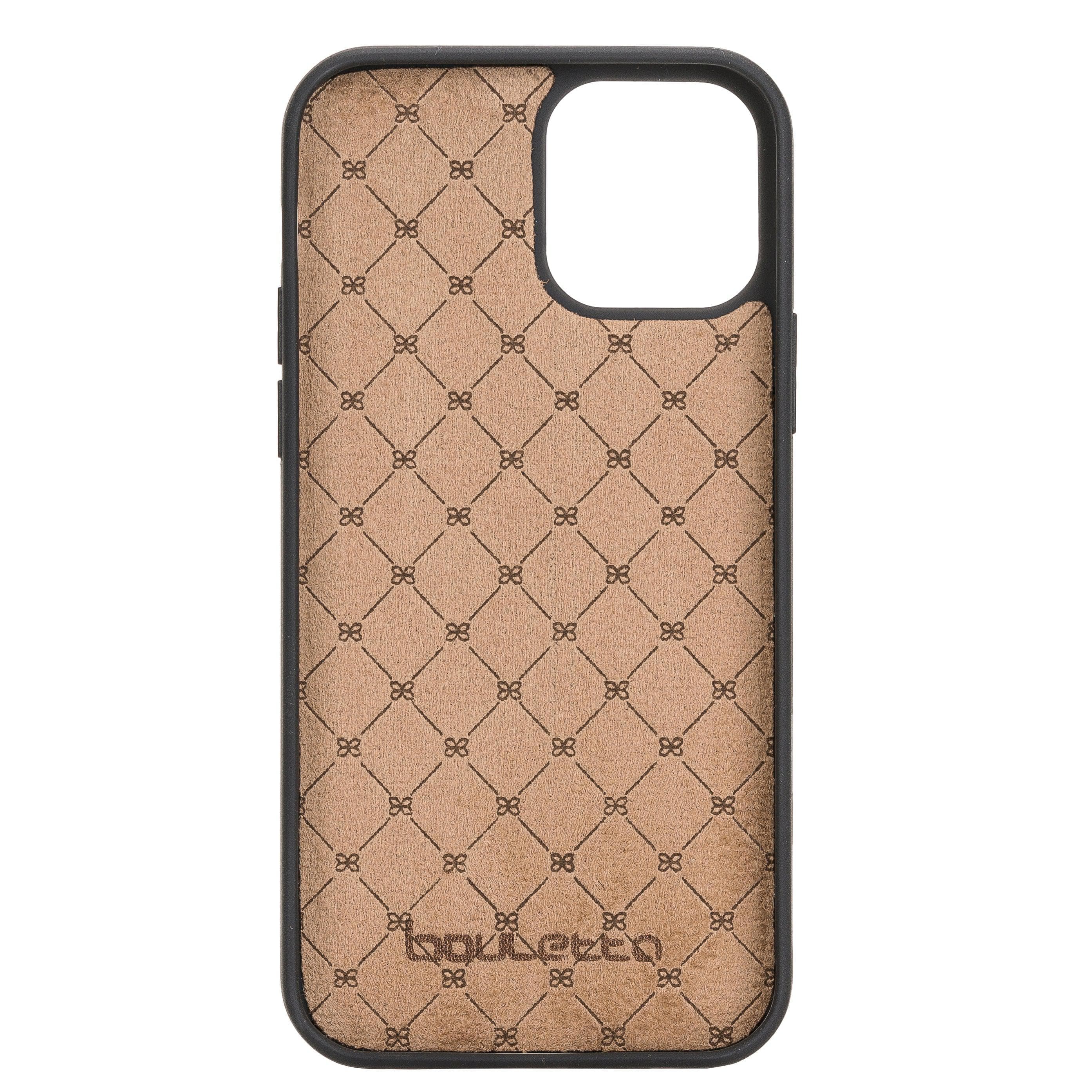 Flexible leather back cover for Apple iPhone 12 series, showcasing its sleek design and high-quality leather material.