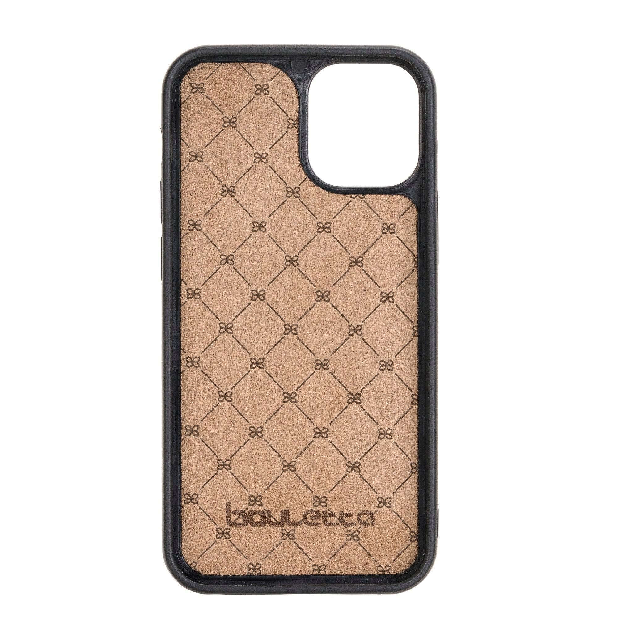 Flexible leather back cover for Apple iPhone 12 series, showcasing its sleek design and high-quality leather material.