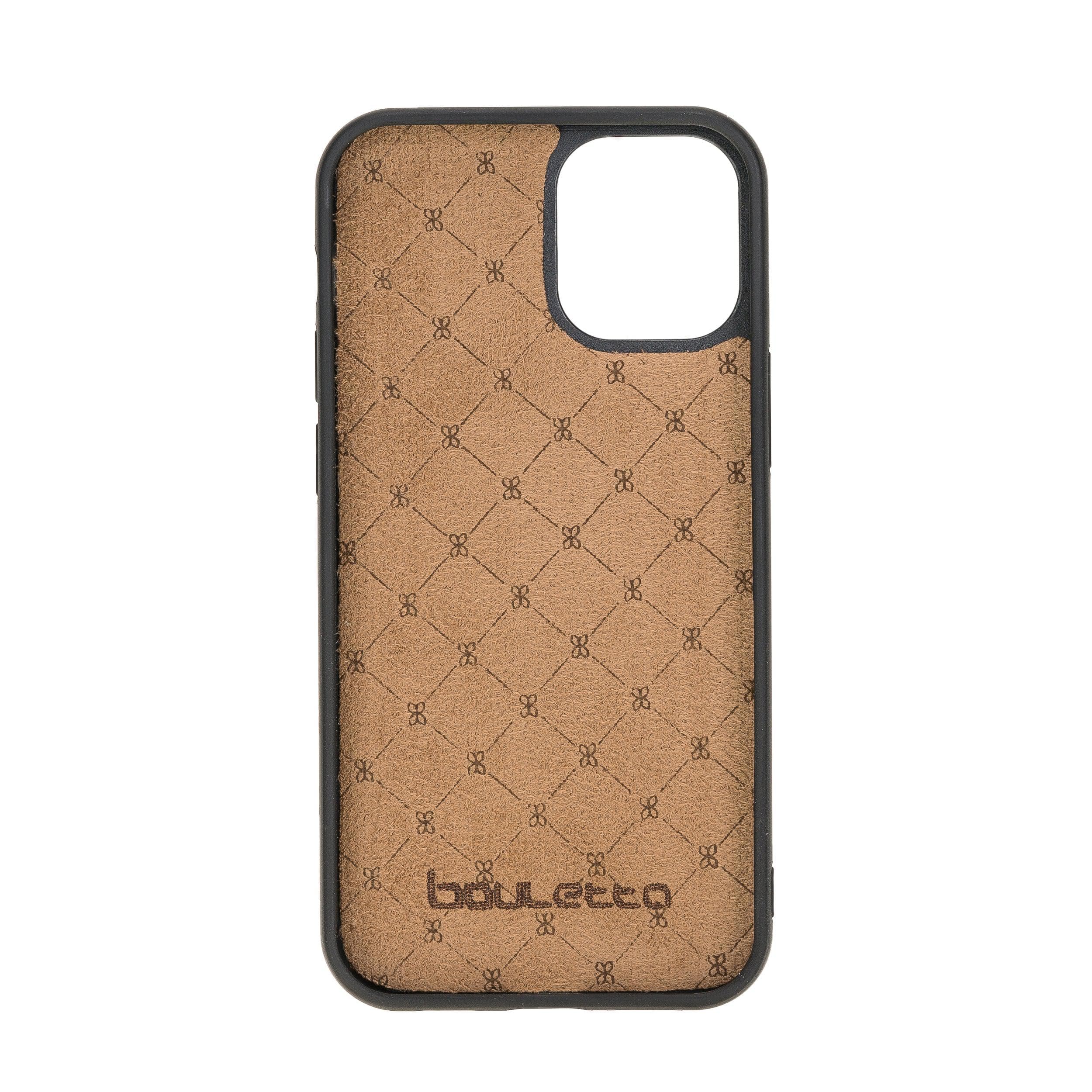 Flexible leather back cover for Apple iPhone 12 series, showcasing its sleek design and high-quality leather material.