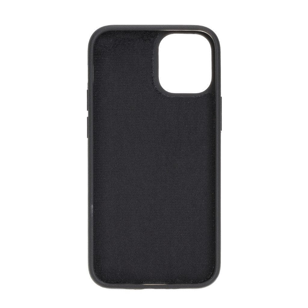 Flexible leather back cover for Apple iPhone 12 series, showcasing its sleek design and high-quality leather material.