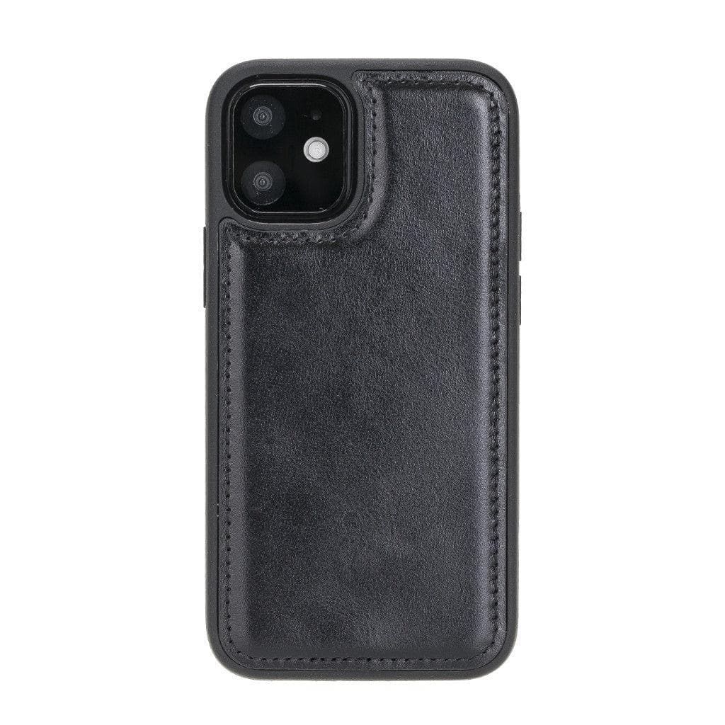 Flexible leather back cover for Apple iPhone 12 series, showcasing its sleek design and high-quality leather material.