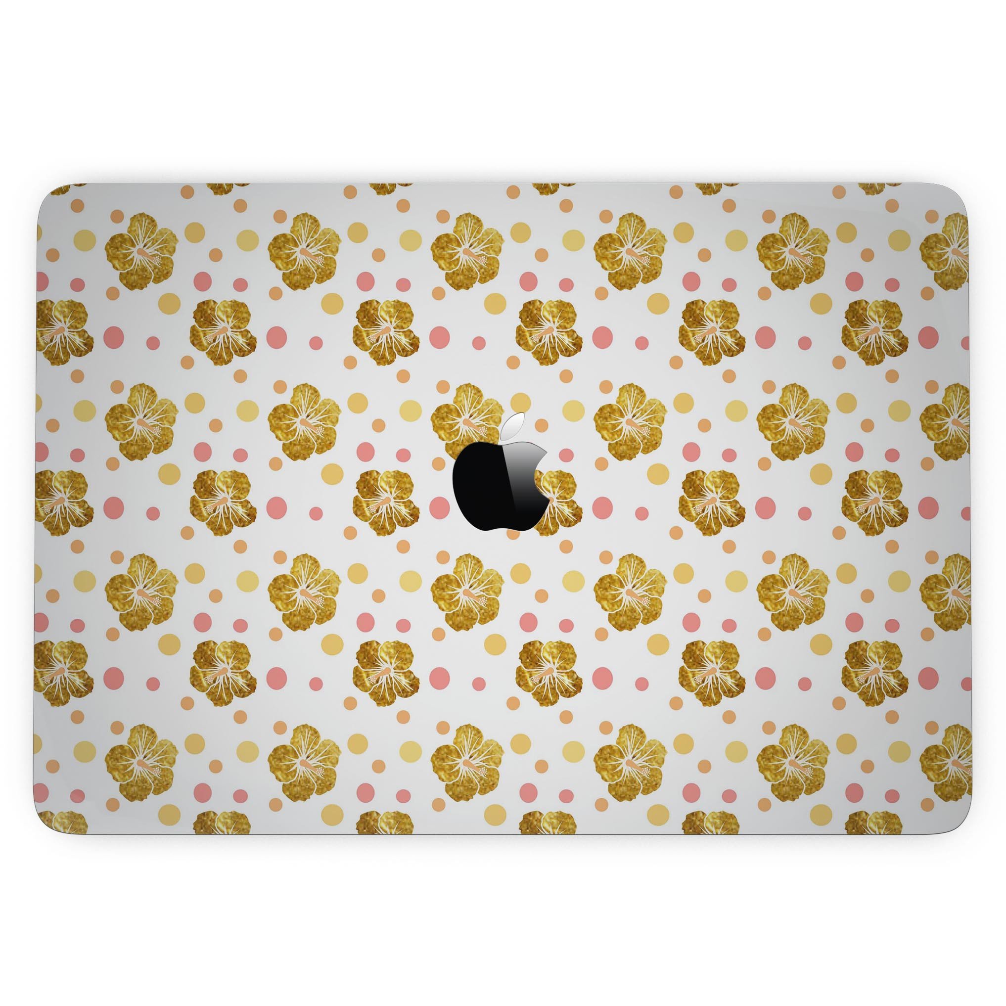 Floral Summer v1 skin kit for MacBook Pro with Touch Bar, showcasing vibrant floral patterns on a sleek vinyl surface.