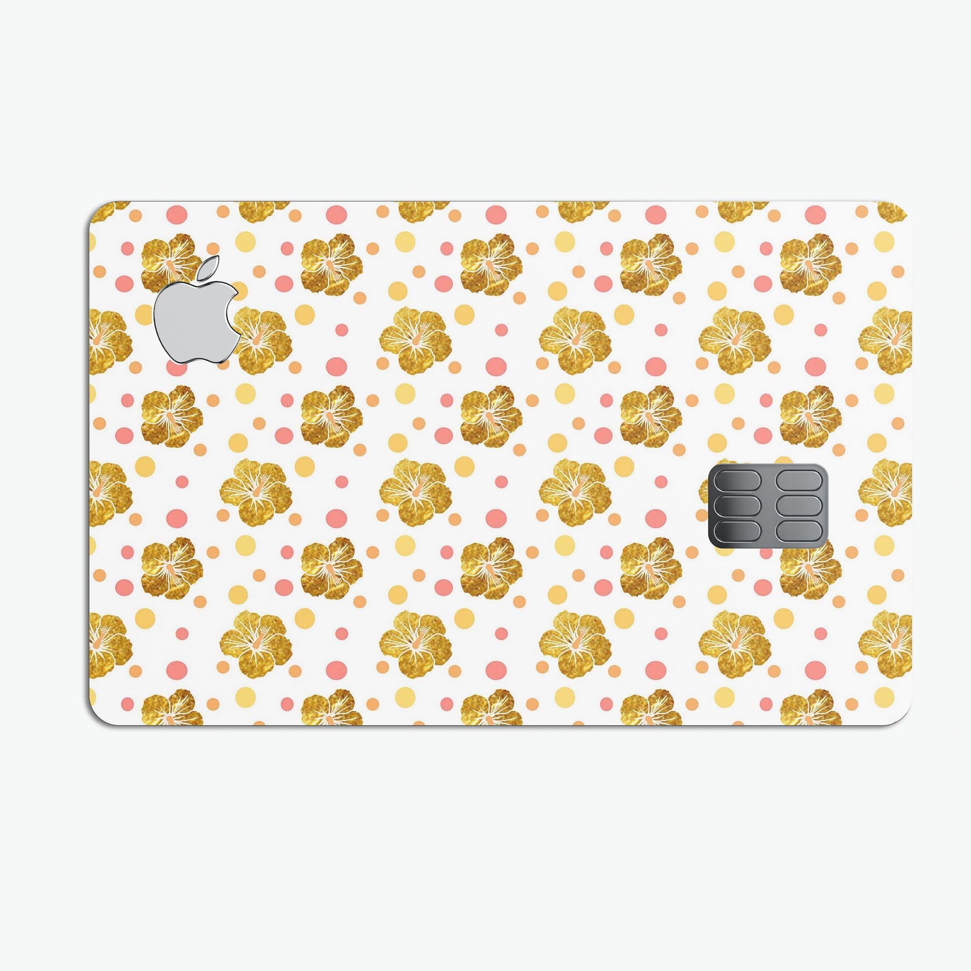Floral Summer v1 decal skin for Apple Card, showcasing vibrant floral design and premium vinyl material.
