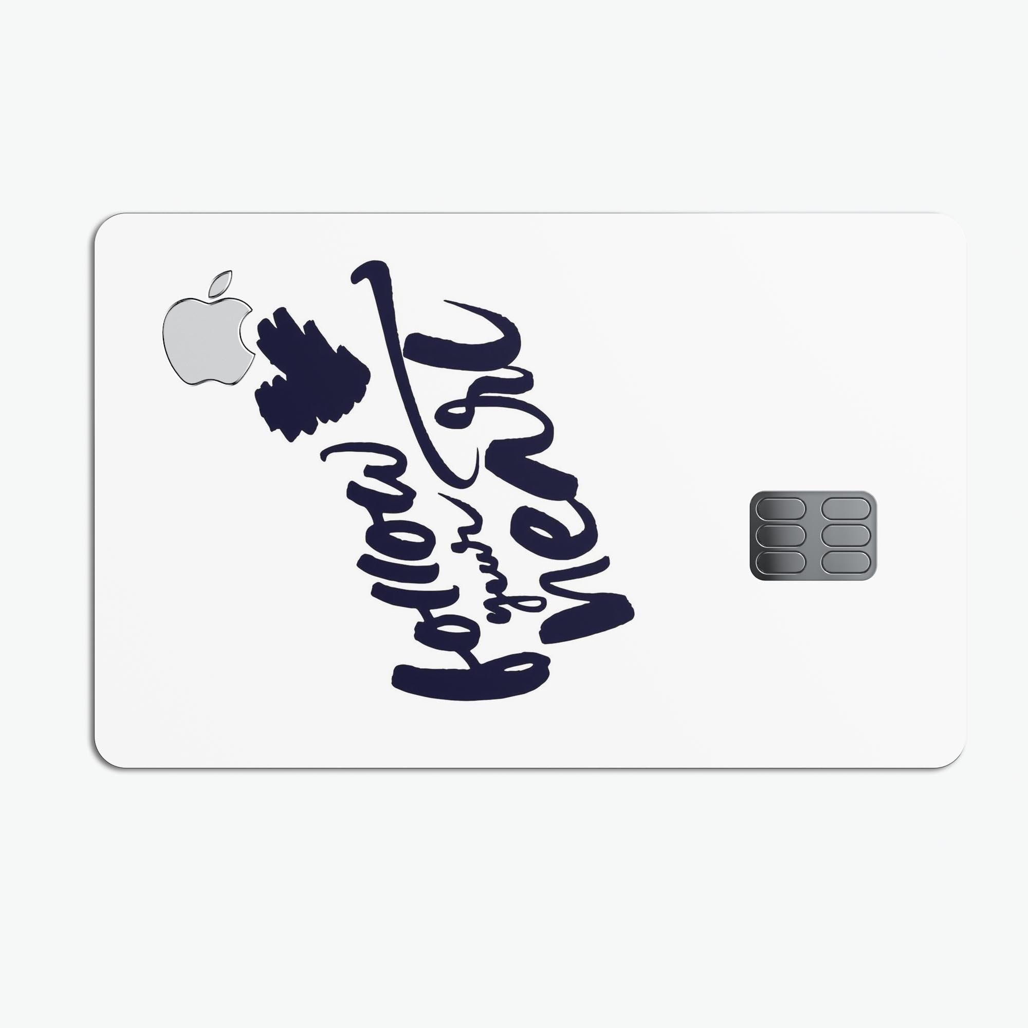 Premium protective decal skin-kit for Apple Card, showcasing ultra-gloss and soft-matte finishes.