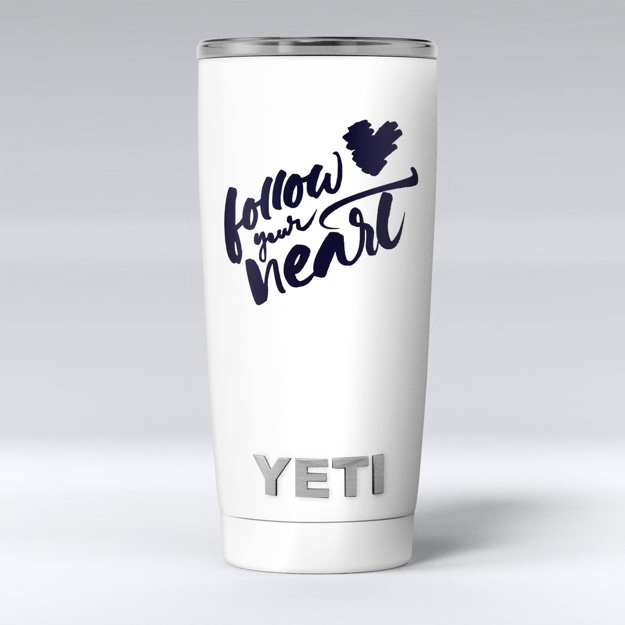 Follow Your Heart Skin Decal Vinyl Wrap Kit for Yeti Cooler, showcasing vibrant design and premium vinyl material.