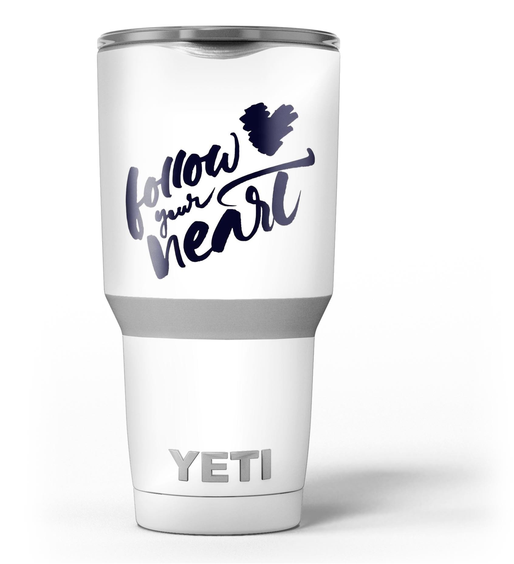 Follow Your Heart Skin Decal Vinyl Wrap Kit for Yeti Cooler, showcasing vibrant design and premium vinyl material.