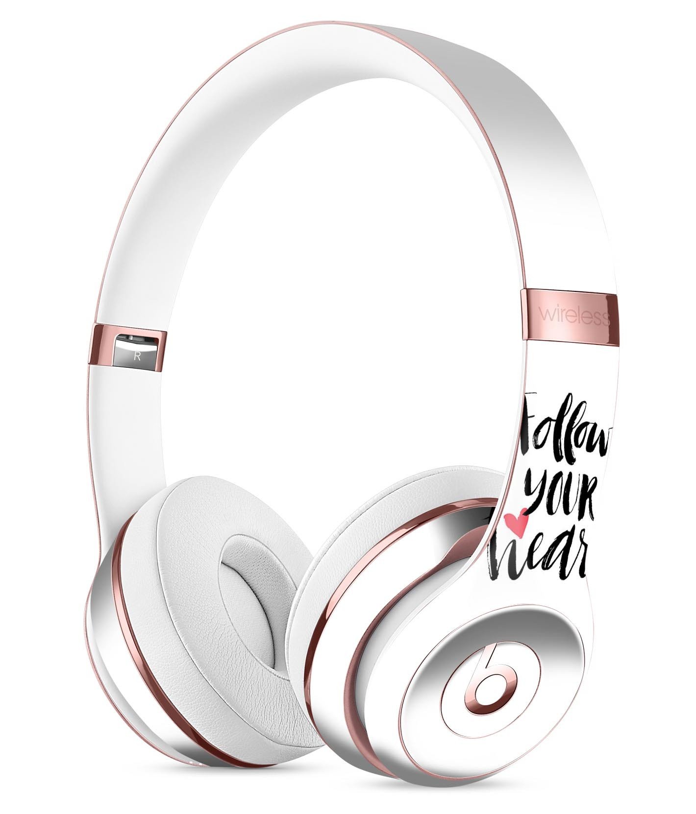 Follow Your Heart V2 Full-Body Skin Kit for Beats by Dre Solo 3, showcasing vibrant designs and a perfect fit.
