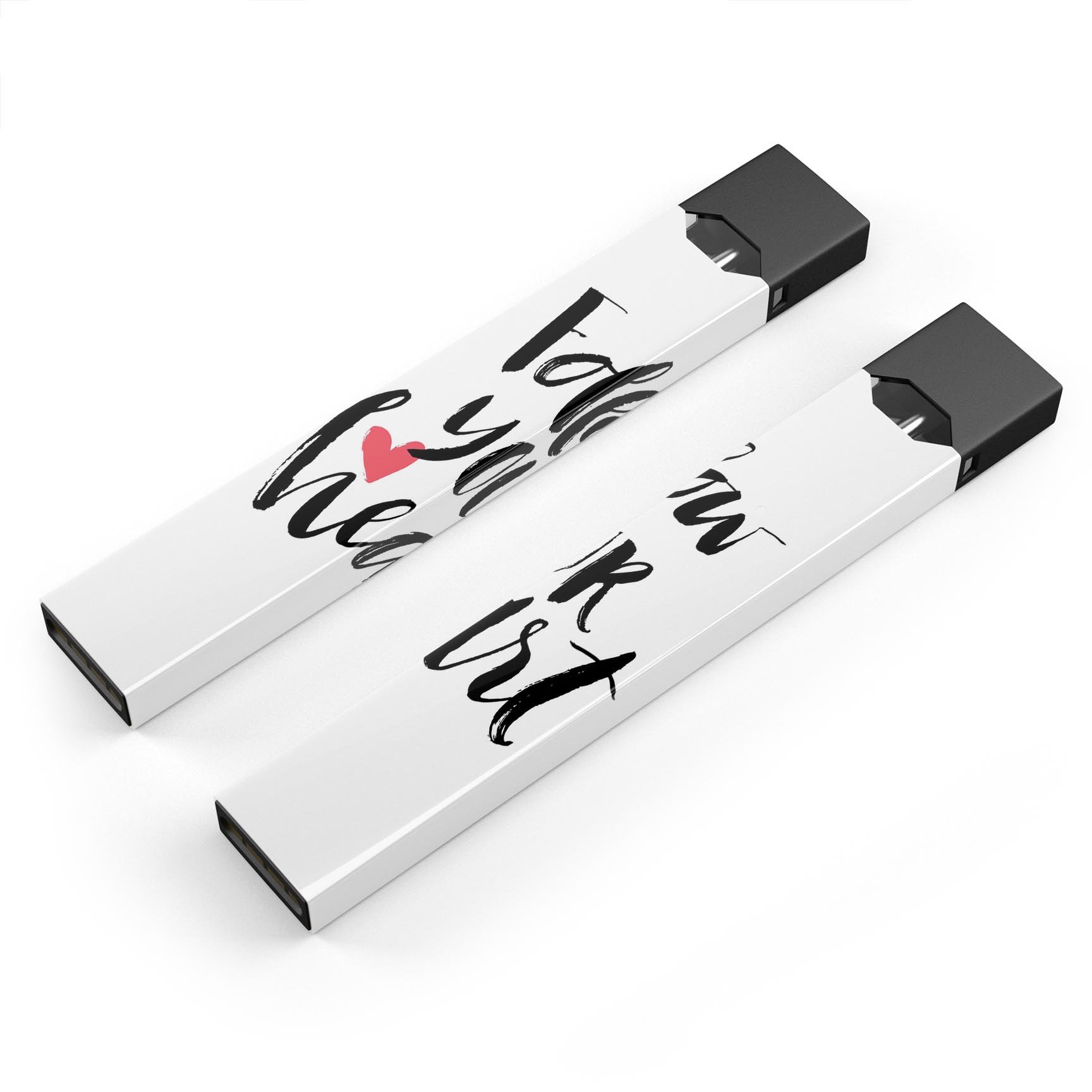 Follow Your Heart V2 premium decal skin-wrap sticker designed for JUUL vaping device, showcasing vibrant graphics and protective features.