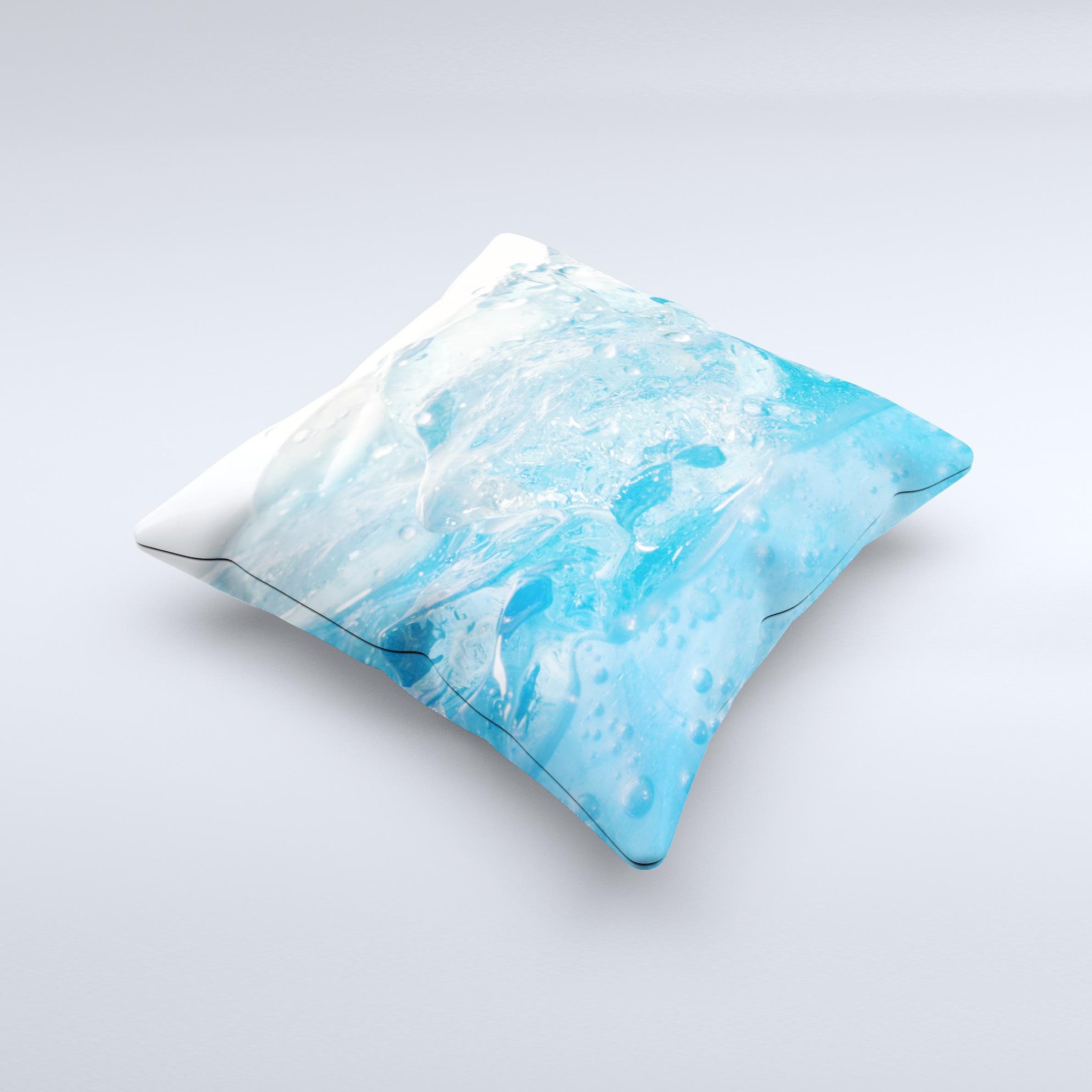 Fresh Water Ink-Fuzed Decorative Throw Pillow featuring unique hand-produced graphic design, crafted in Virginia.