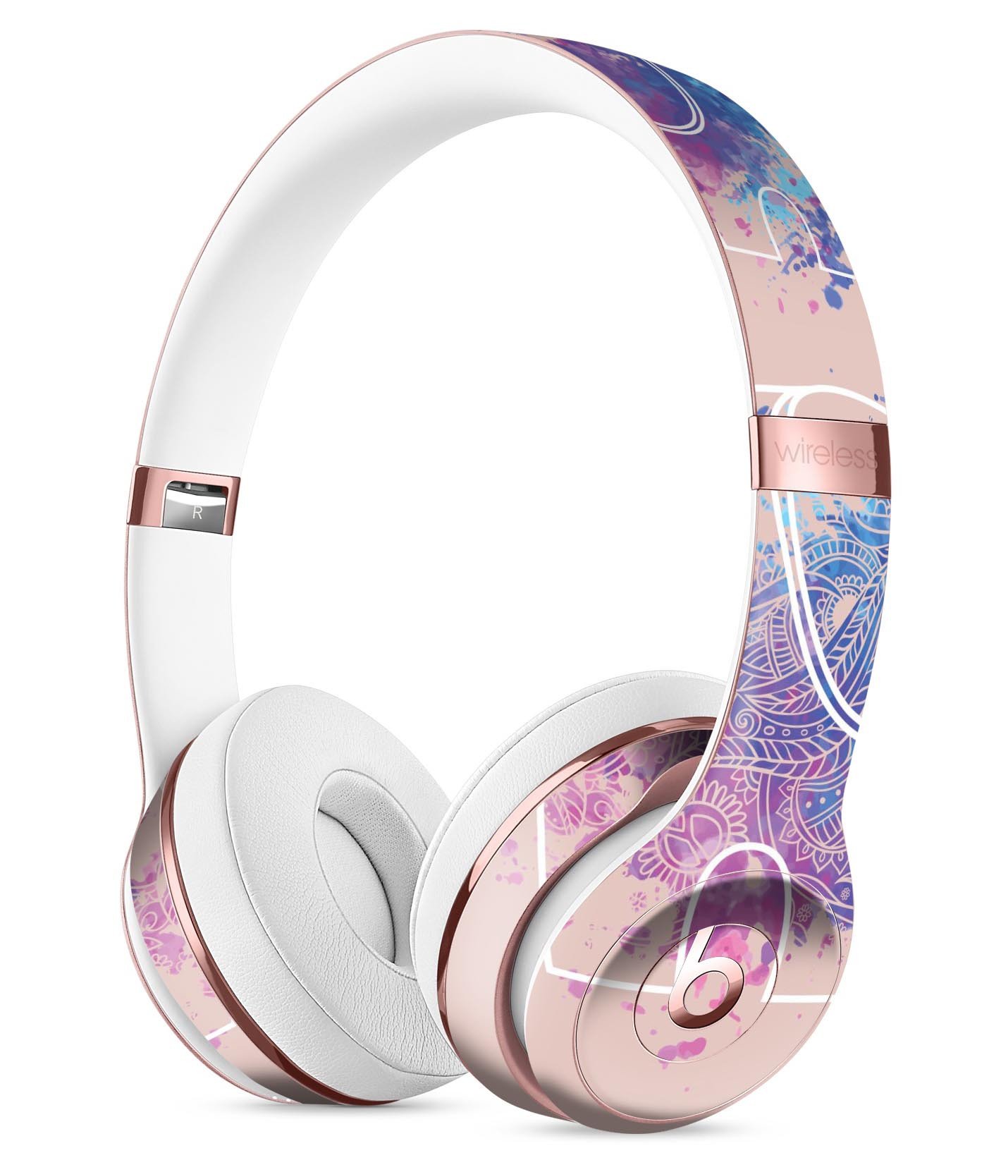Fun Sacred Elephants Full-Body Skin Kit for Beats by Dre Solo 3, showcasing vibrant elephant design on premium vinyl.