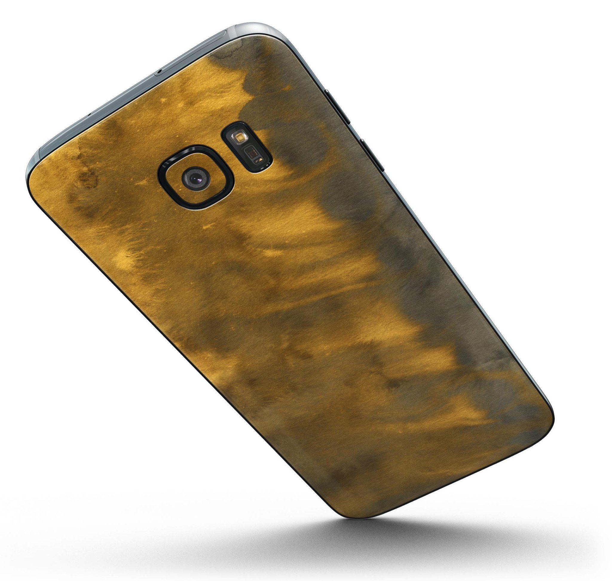 Furry Golden Explosion skin kit for Samsung Galaxy S7, showcasing vibrant colors and premium vinyl material.