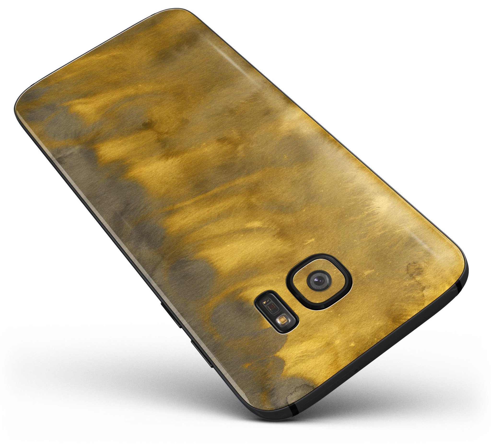 Furry Golden Explosion skin kit for Samsung Galaxy S7, showcasing vibrant colors and premium vinyl material.