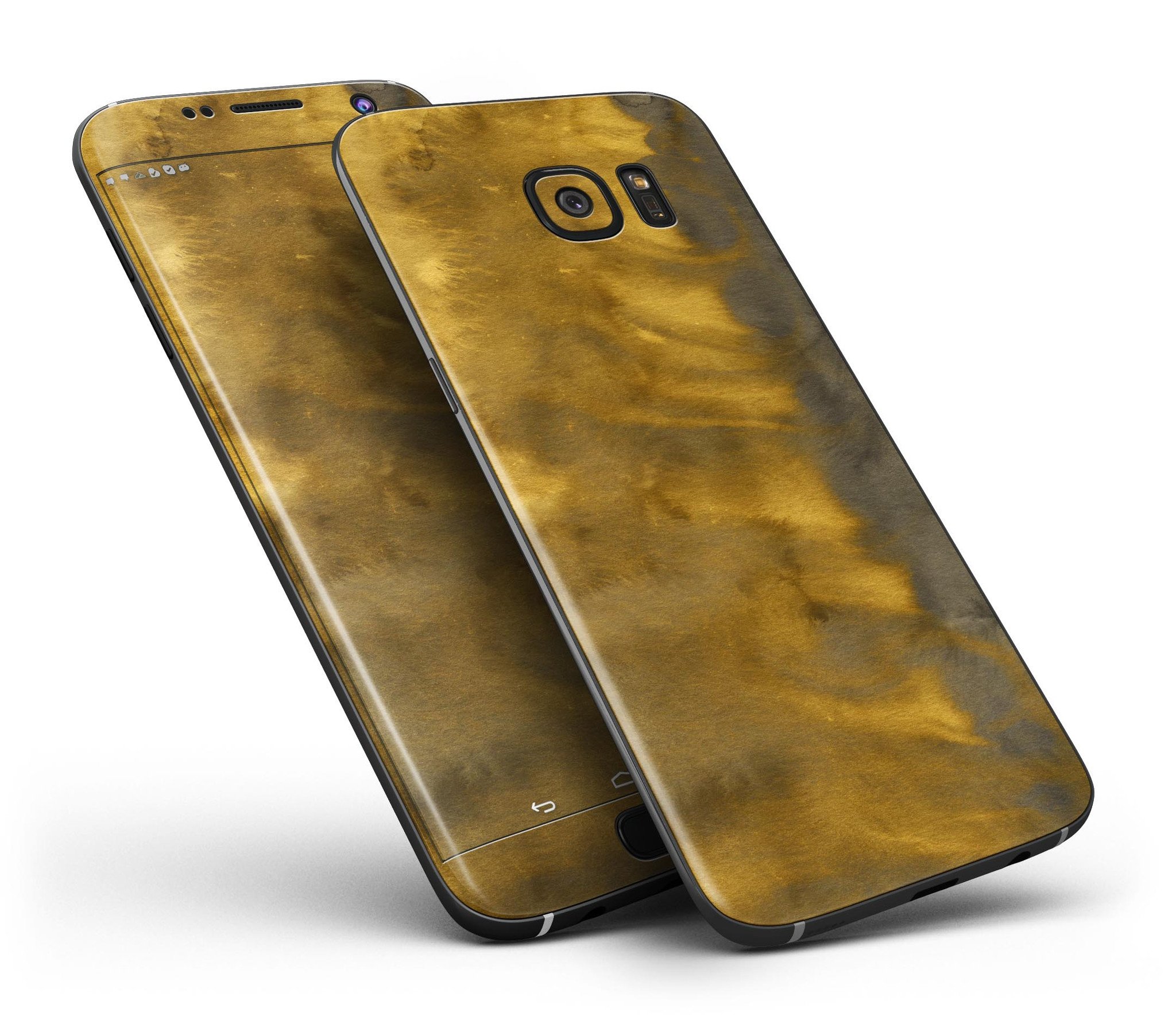 Furry Golden Explosion skin kit for Samsung Galaxy S7, showcasing vibrant colors and premium vinyl material.