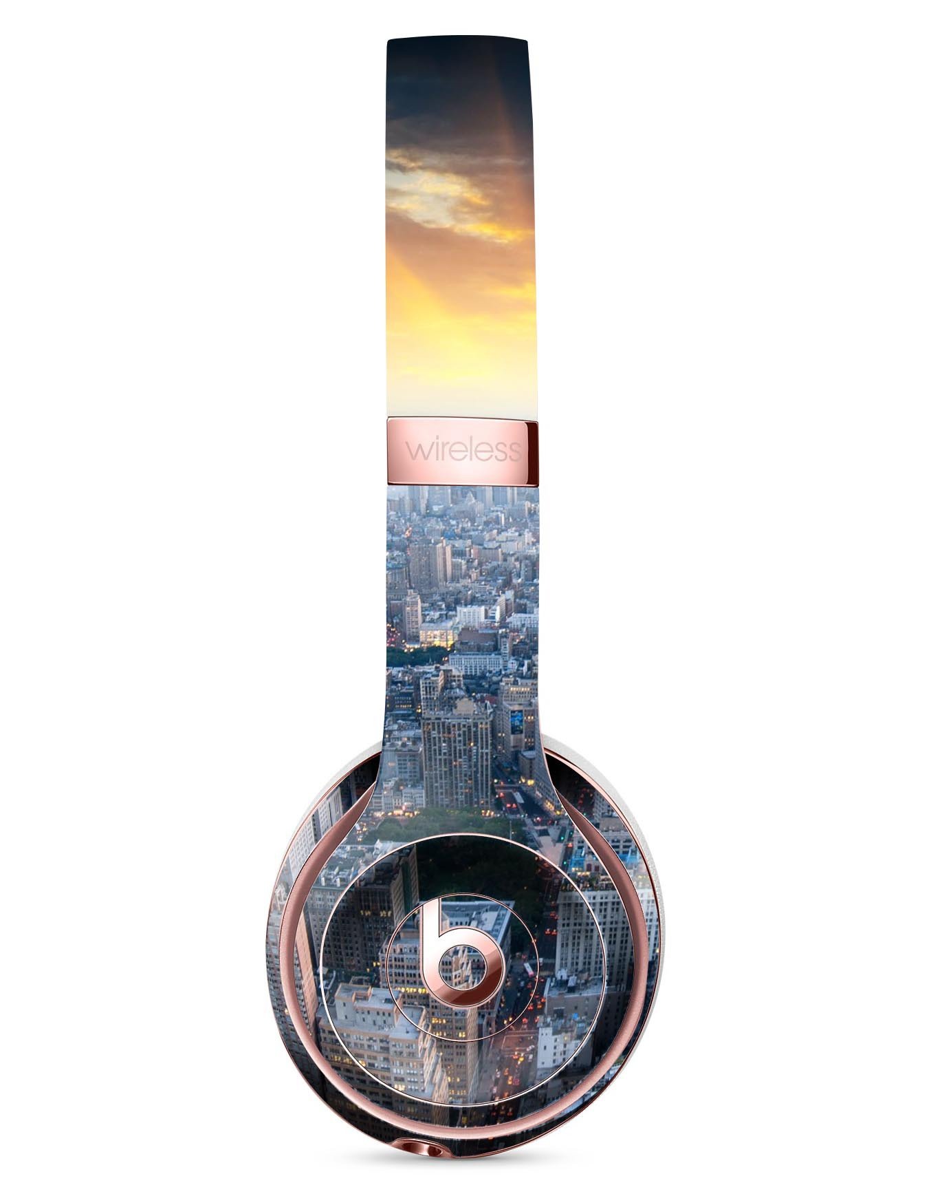 Fusion NYC Skylight Full-Body Skin Kit for Beats by Dre Solo 3, showcasing vibrant design and premium vinyl material.