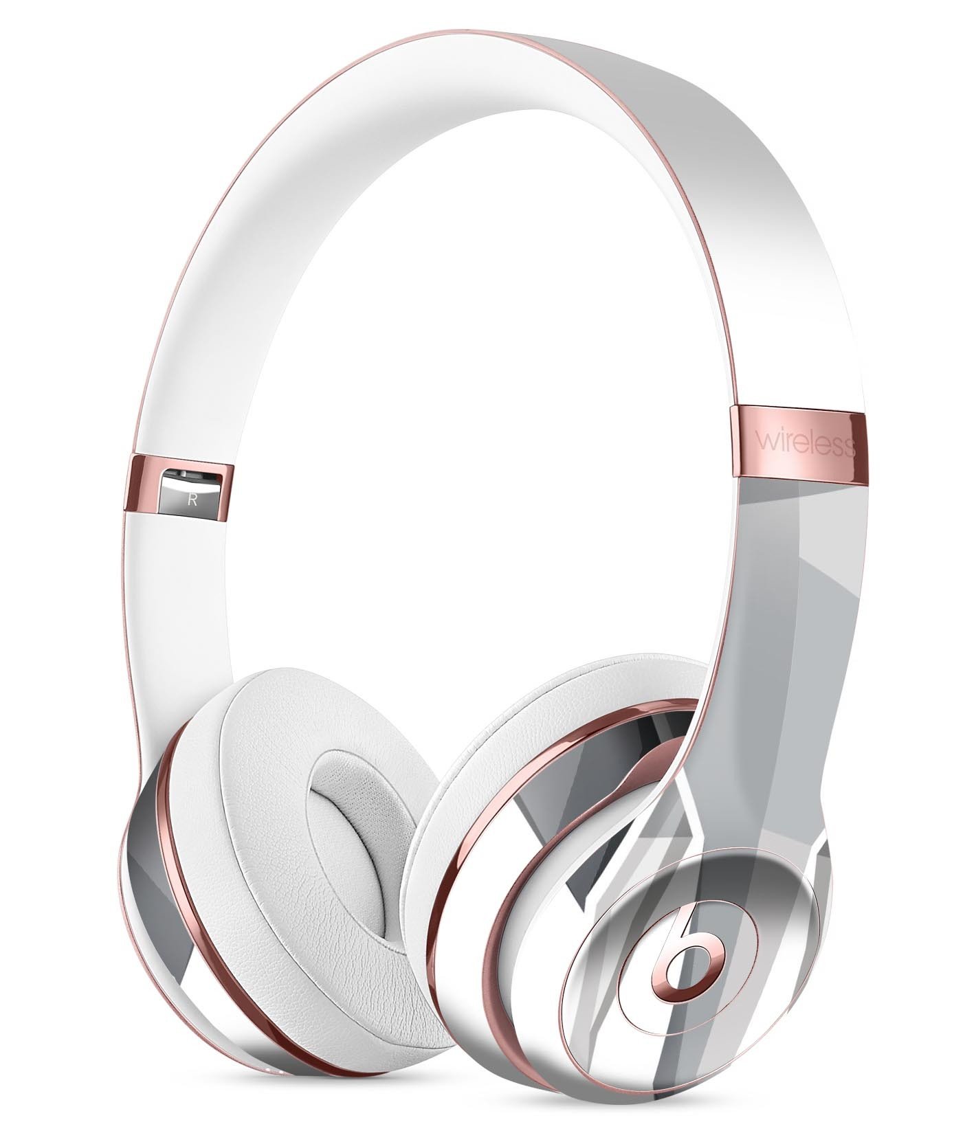 Geometric Elephant Full-Body Skin Kit for Beats by Dre Solo 3, showcasing vibrant geometric patterns on a sleek headphone design.