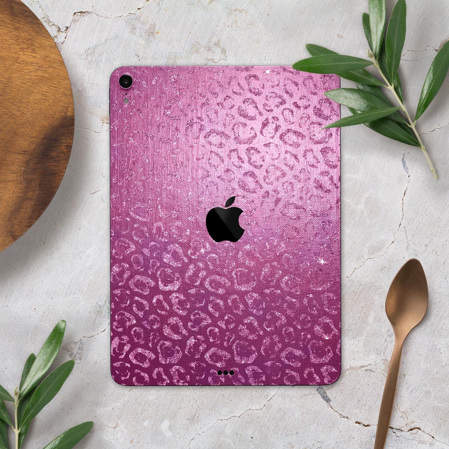 Glamorous Pink Cheetah Print skin decal for Apple iPad, showcasing vibrant colors and stylish design.